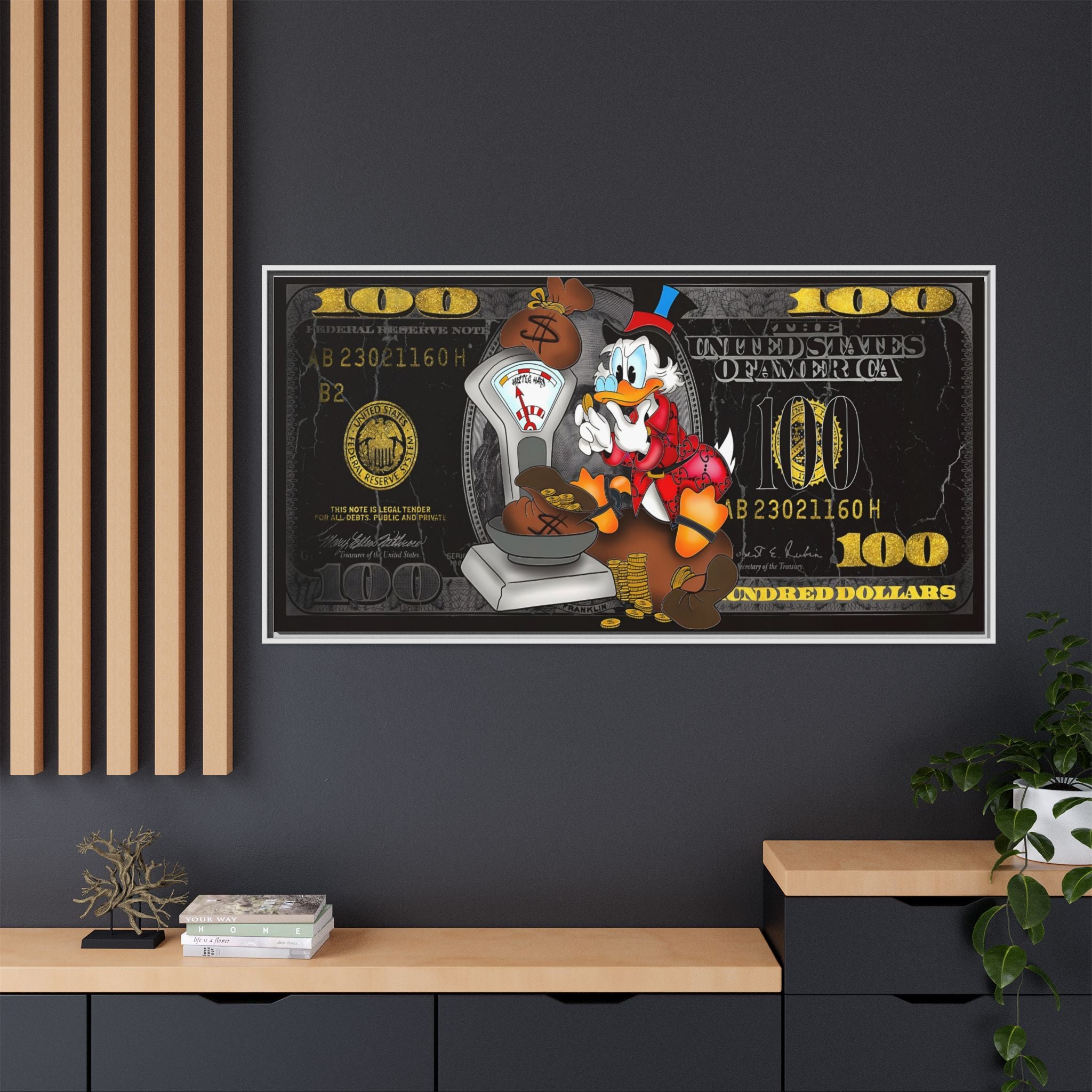 Wealth of Imagination: Disney Pop Art Economics, Financial Whimsy Visualization - Canvas Wall Art