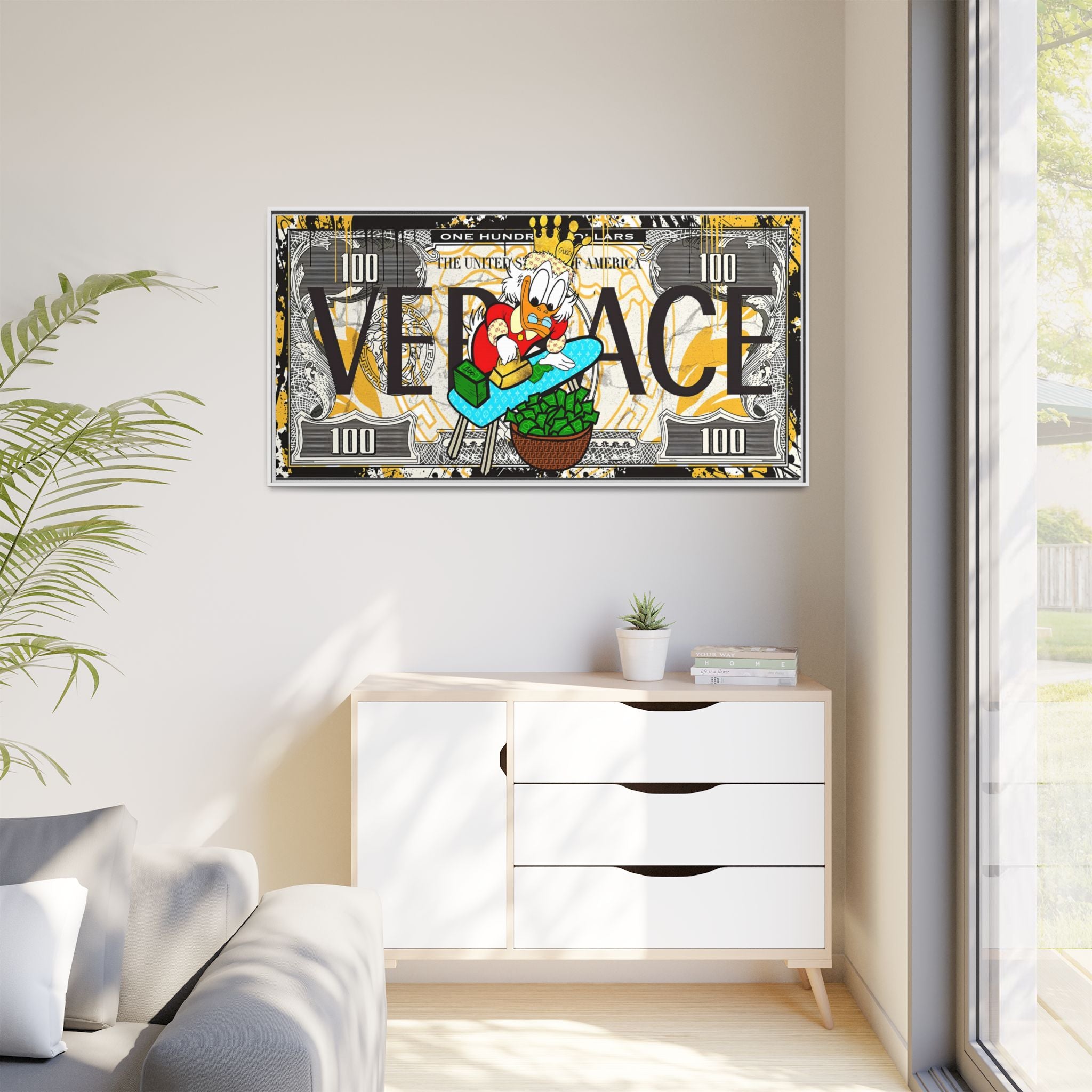 Duckonomics: Pop Art Currency Remix, Urban Financial Whimsy - Canvas Wall Art