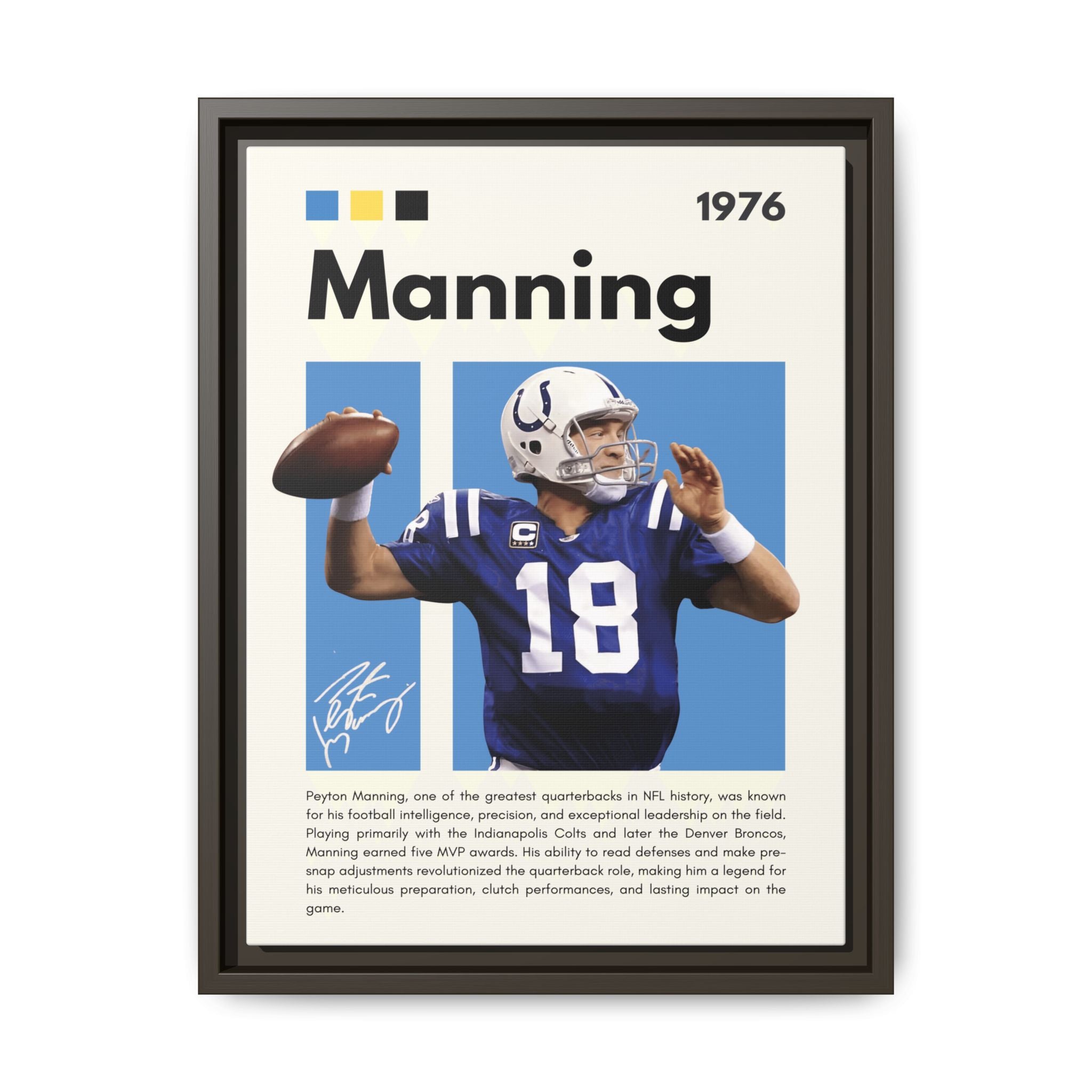 Peyton Manning: Gridiron Genius - Canvas Wall Art