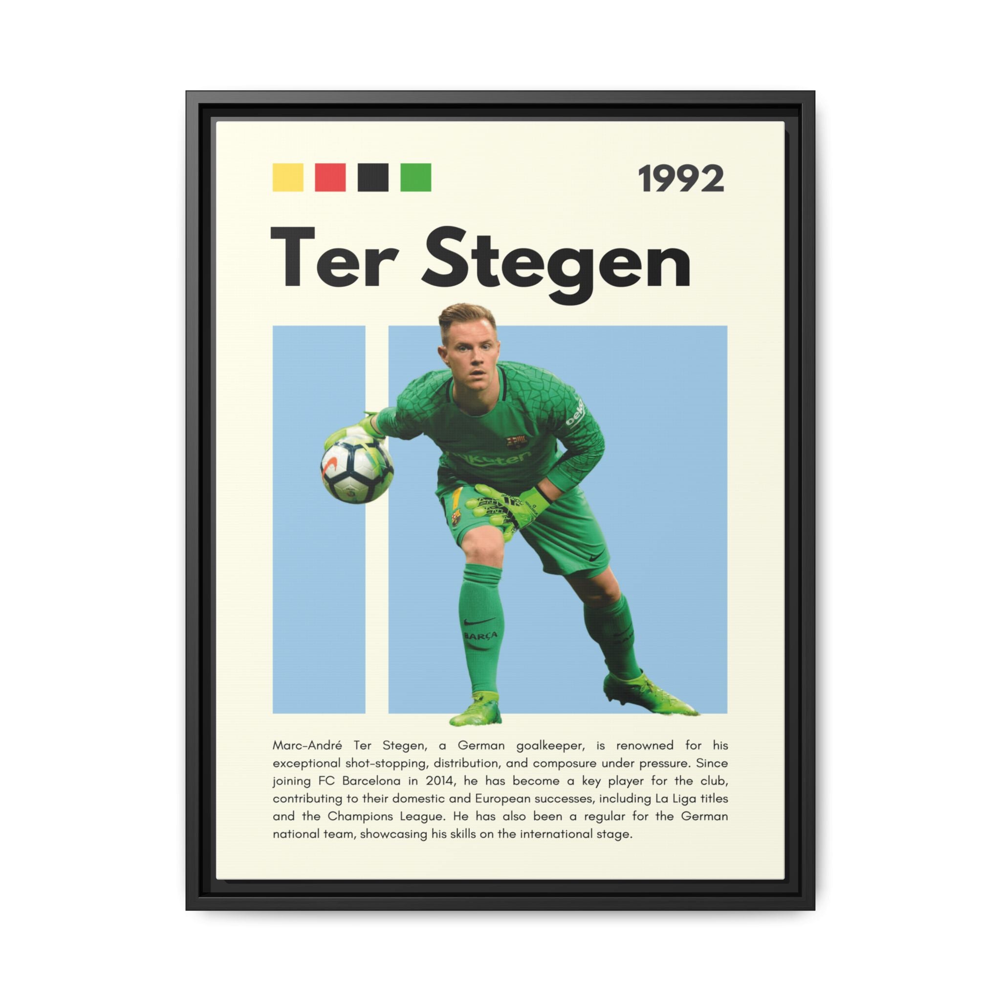 Ter Stegen: Guardian of Barcelona - Canvas Wall Art