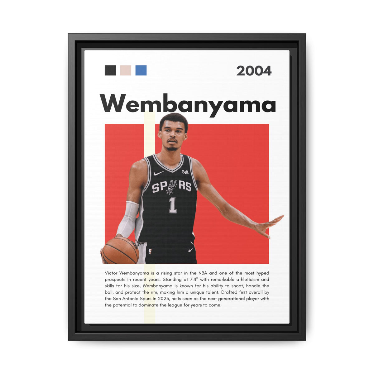 Wembanyama Rising - Canvas Wall Art