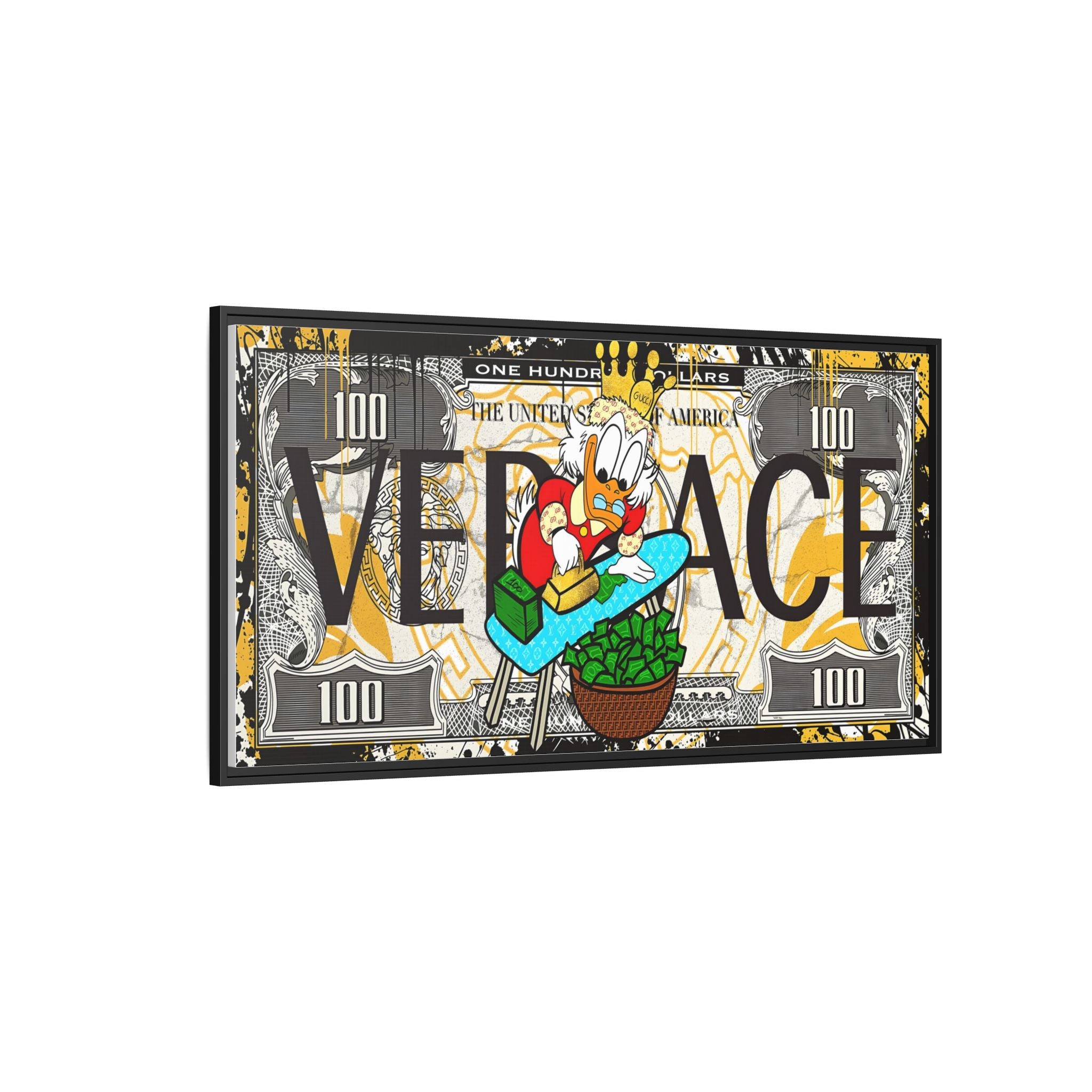 Duckonomics: Pop Art Currency Remix, Urban Financial Whimsy - Canvas Wall Art
