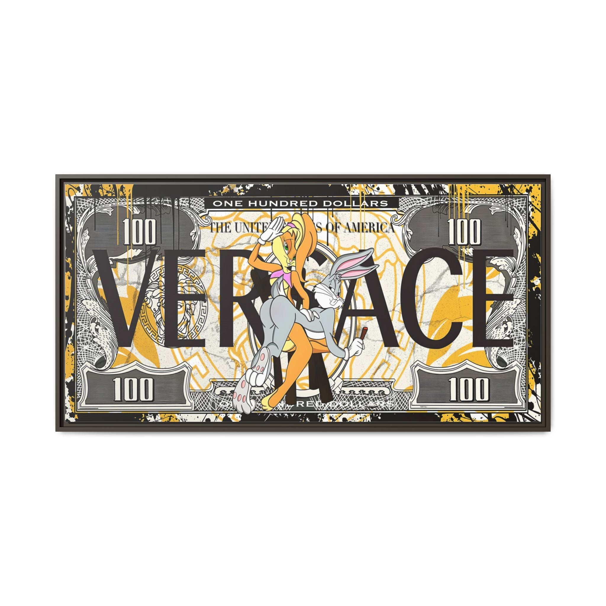 Bunny Benjamins: Pop Art Currency Remix, Looney Tunes Luxury Reimagined - Canvas Wall Art