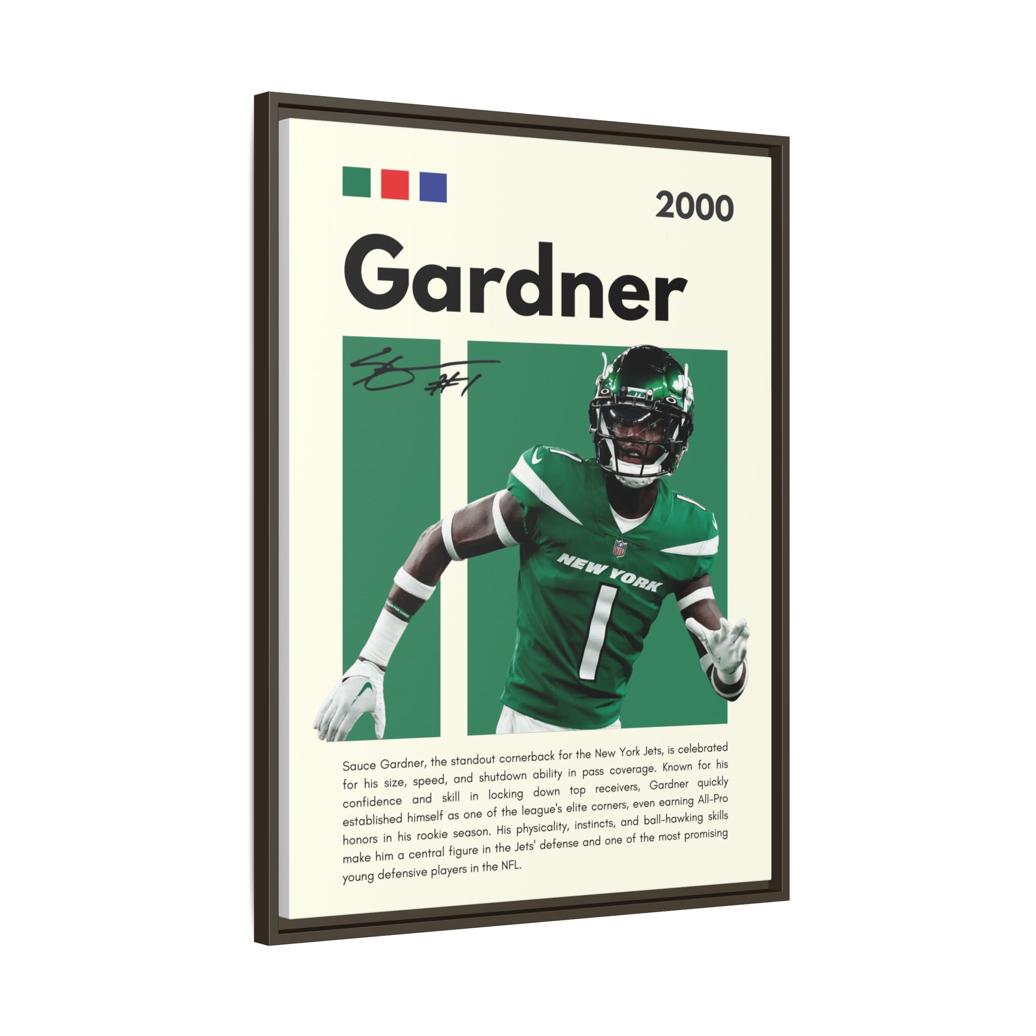 Sauce Gardner: Defensive Dynamo - Canvas Wall Art