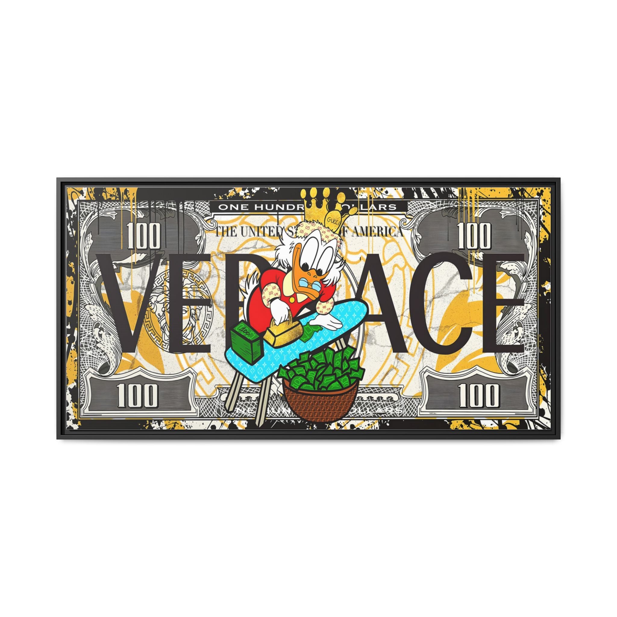 Duckonomics: Pop Art Currency Remix, Urban Financial Whimsy - Canvas Wall Art