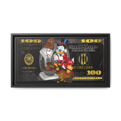 Wealth of Imagination: Disney Pop Art Economics, Financial Whimsy Visualization - Canvas Wall Art