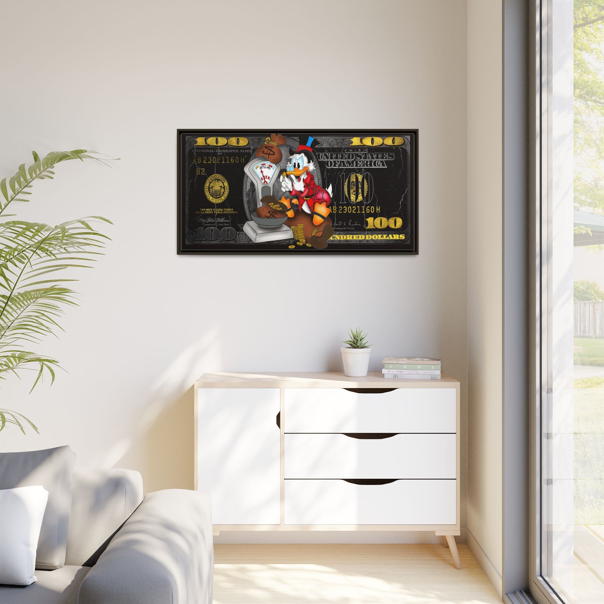 Wealth of Imagination: Disney Pop Art Economics, Financial Whimsy Visualization - Canvas Wall Art