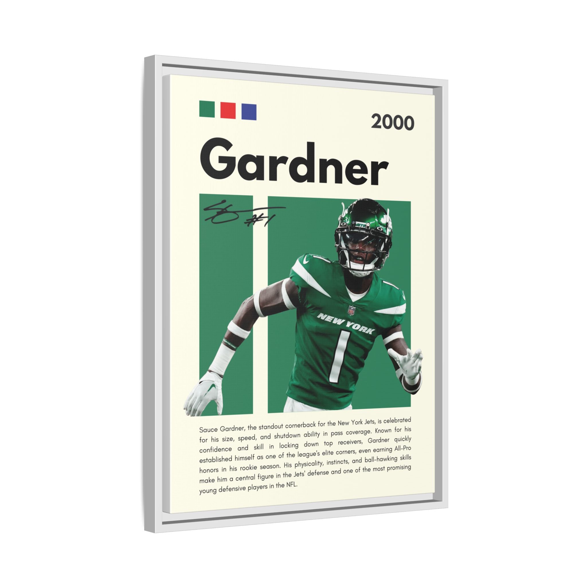 Sauce Gardner: Defensive Dynamo - Canvas Wall Art
