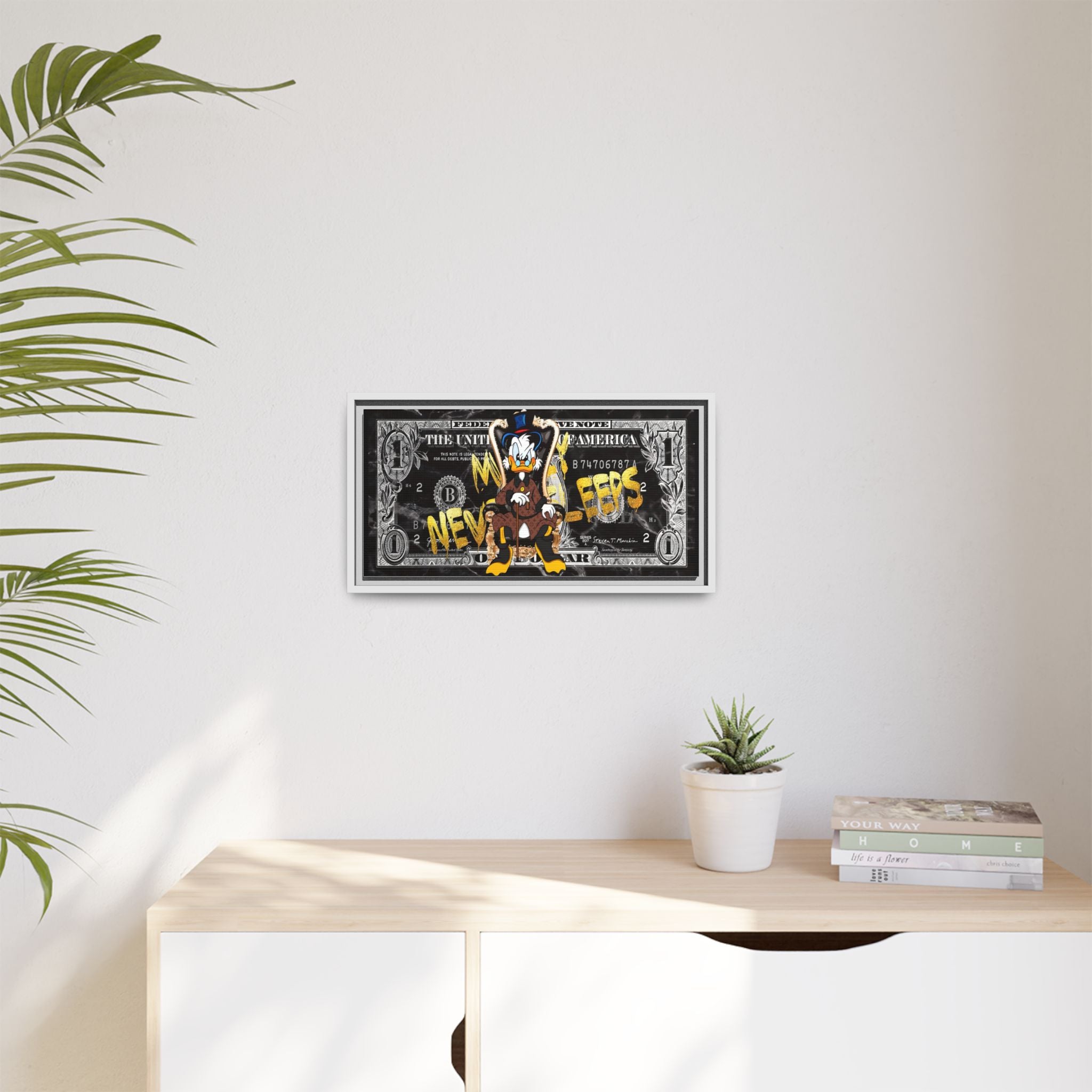 Feds and Feathers: Pop Art Currency Remix, Cartoon Financial Commentary - Canvas Wall Art