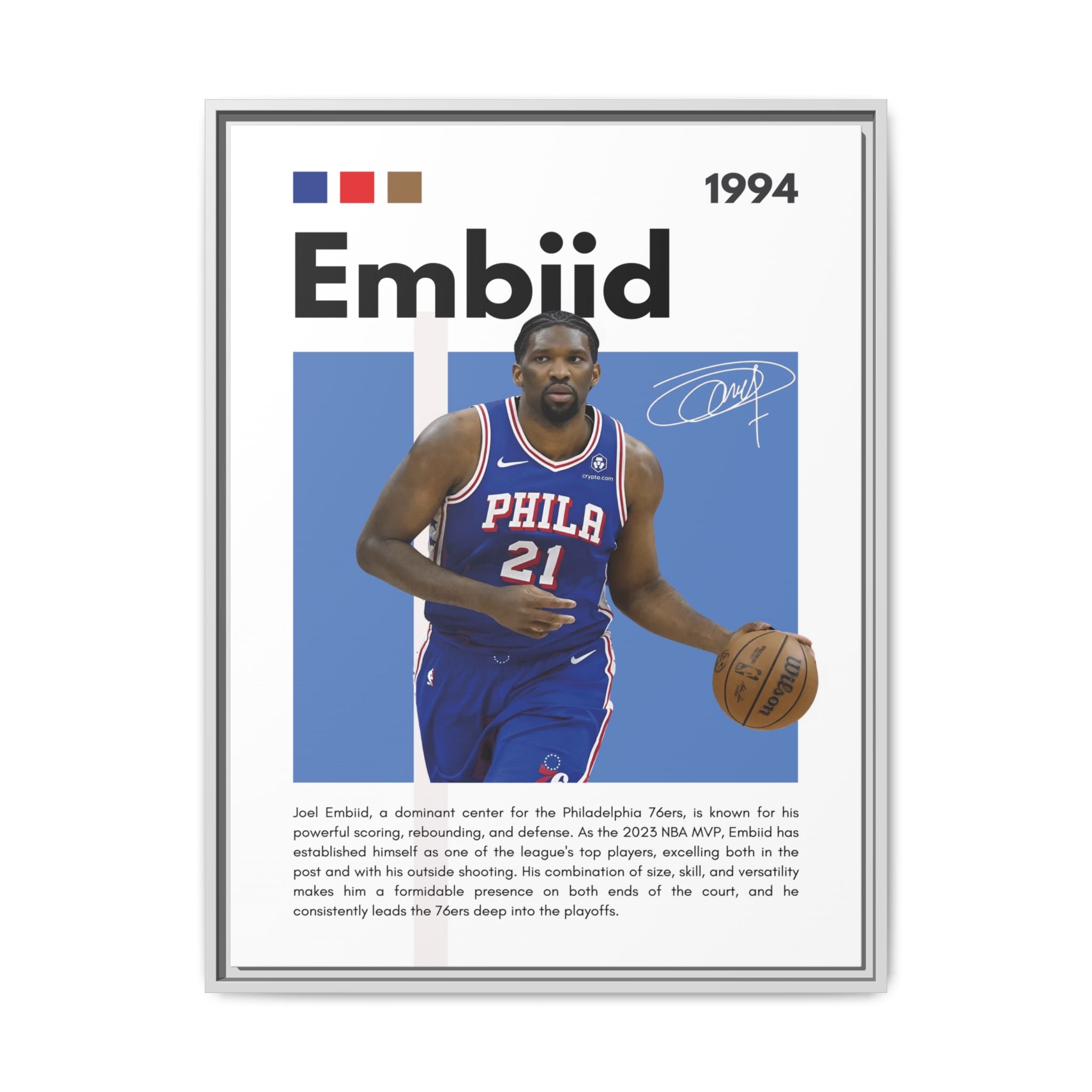 Embiid MVP - Canvas Wall Art