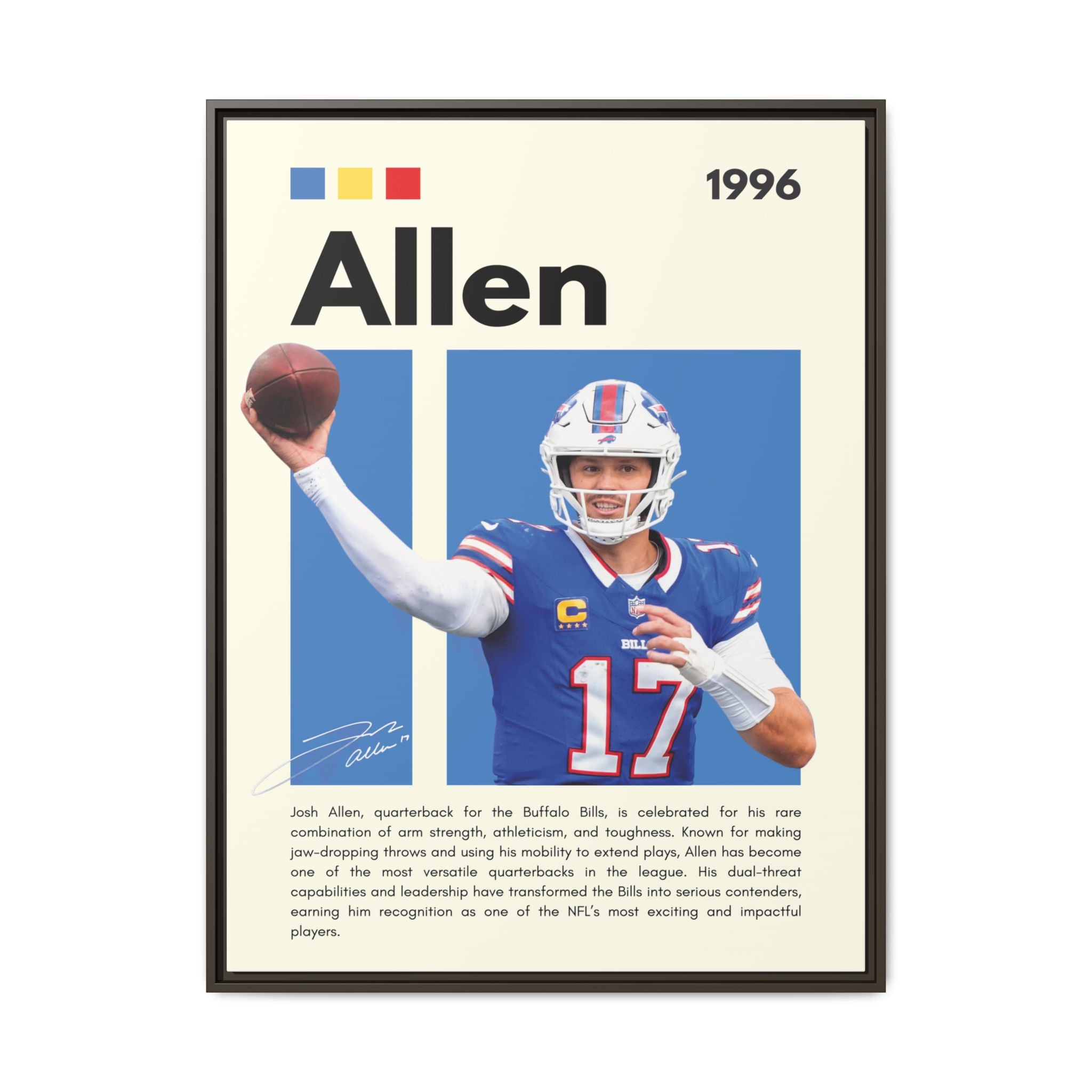 Josh Allen - Canvas Wall Art