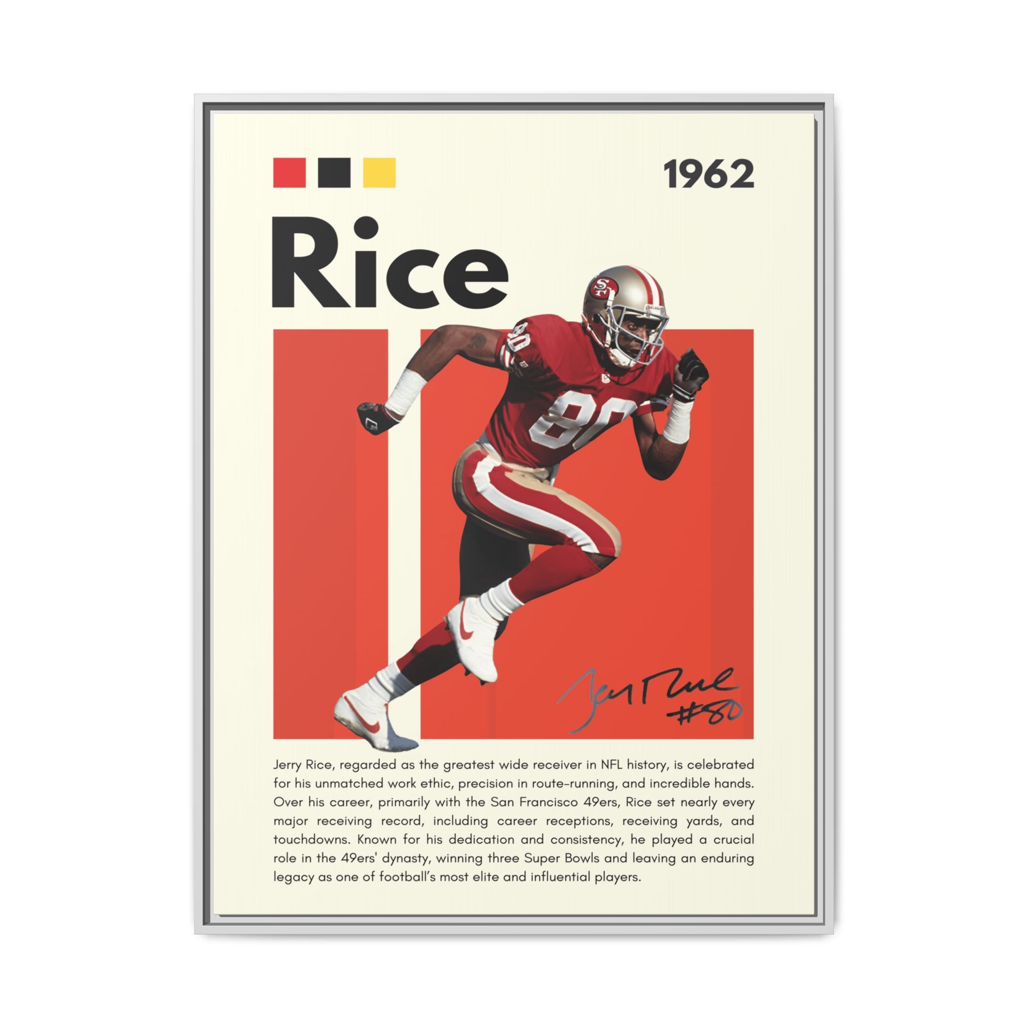 Jerry Rice: Gridiron Legend - Canvas Wall Art