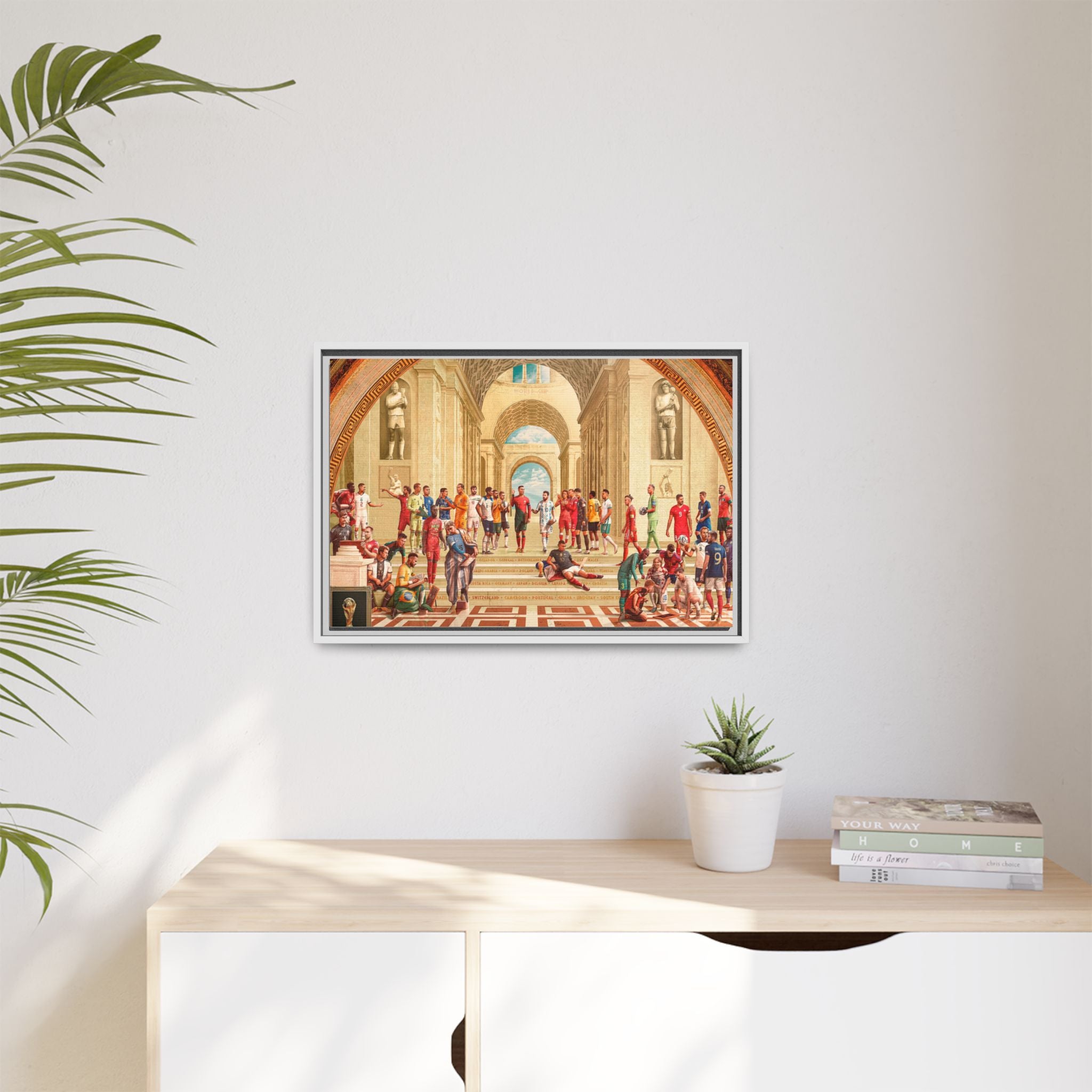 Pantheon of Football Glory: World Cup 2022 Immortalized, Global Soccer Legends Memorialized - Canvas Wall Art