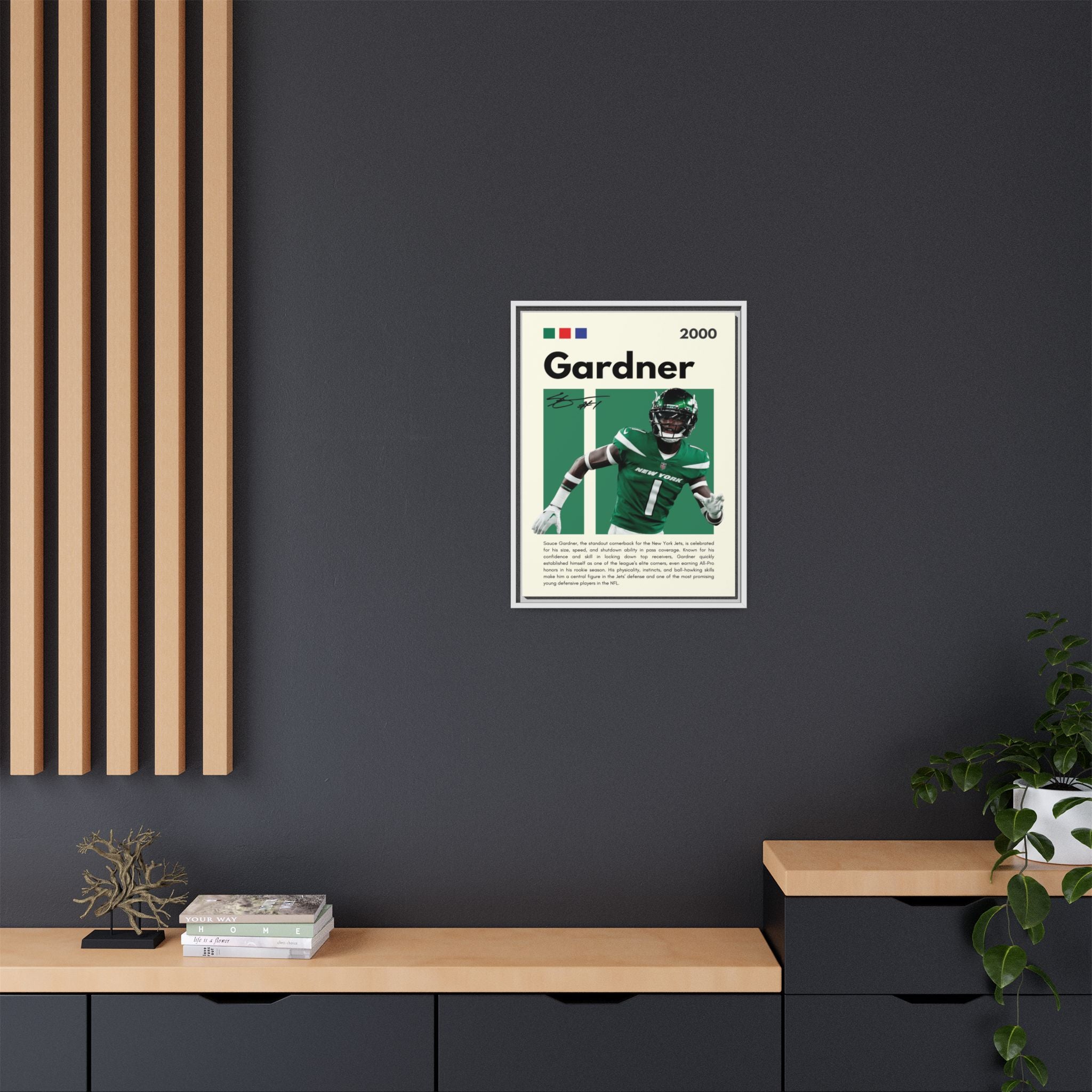 Sauce Gardner: Defensive Dynamo - Canvas Wall Art