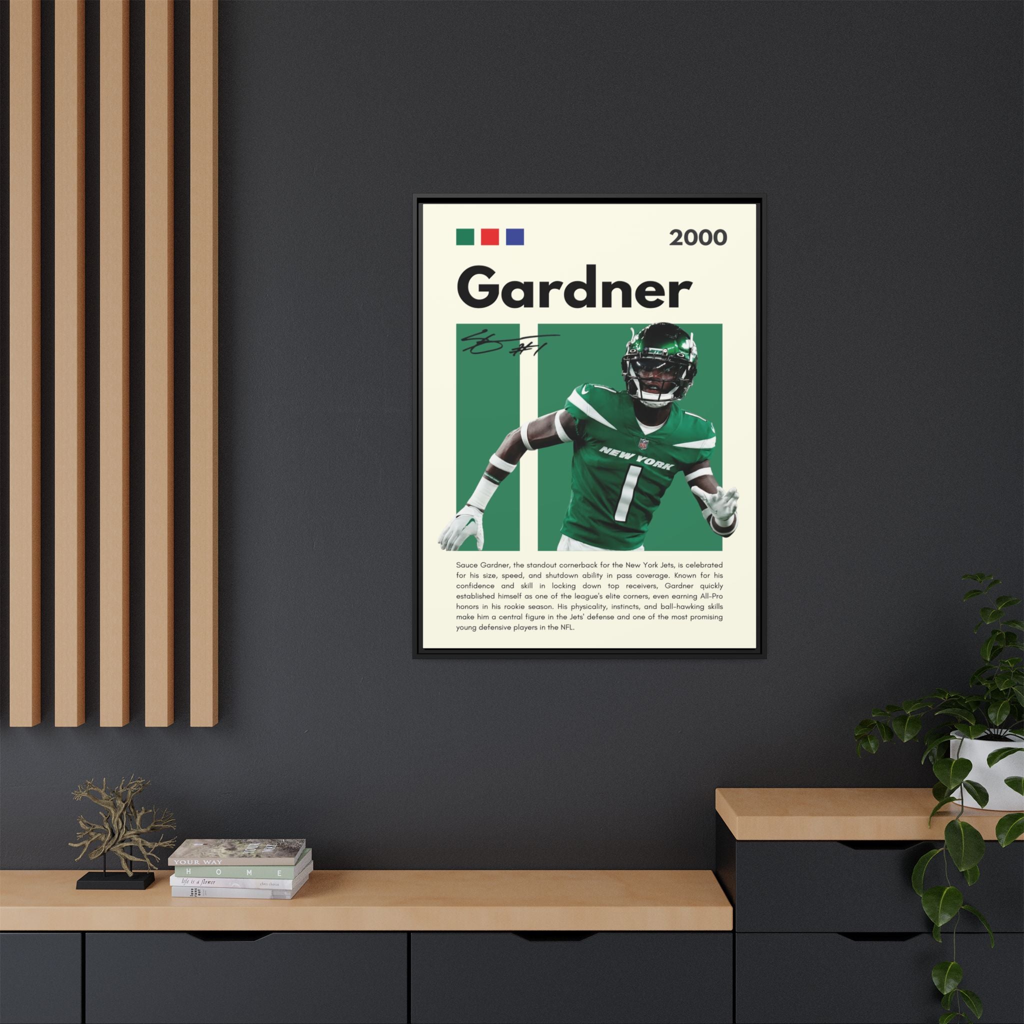 Sauce Gardner: Defensive Dynamo - Canvas Wall Art