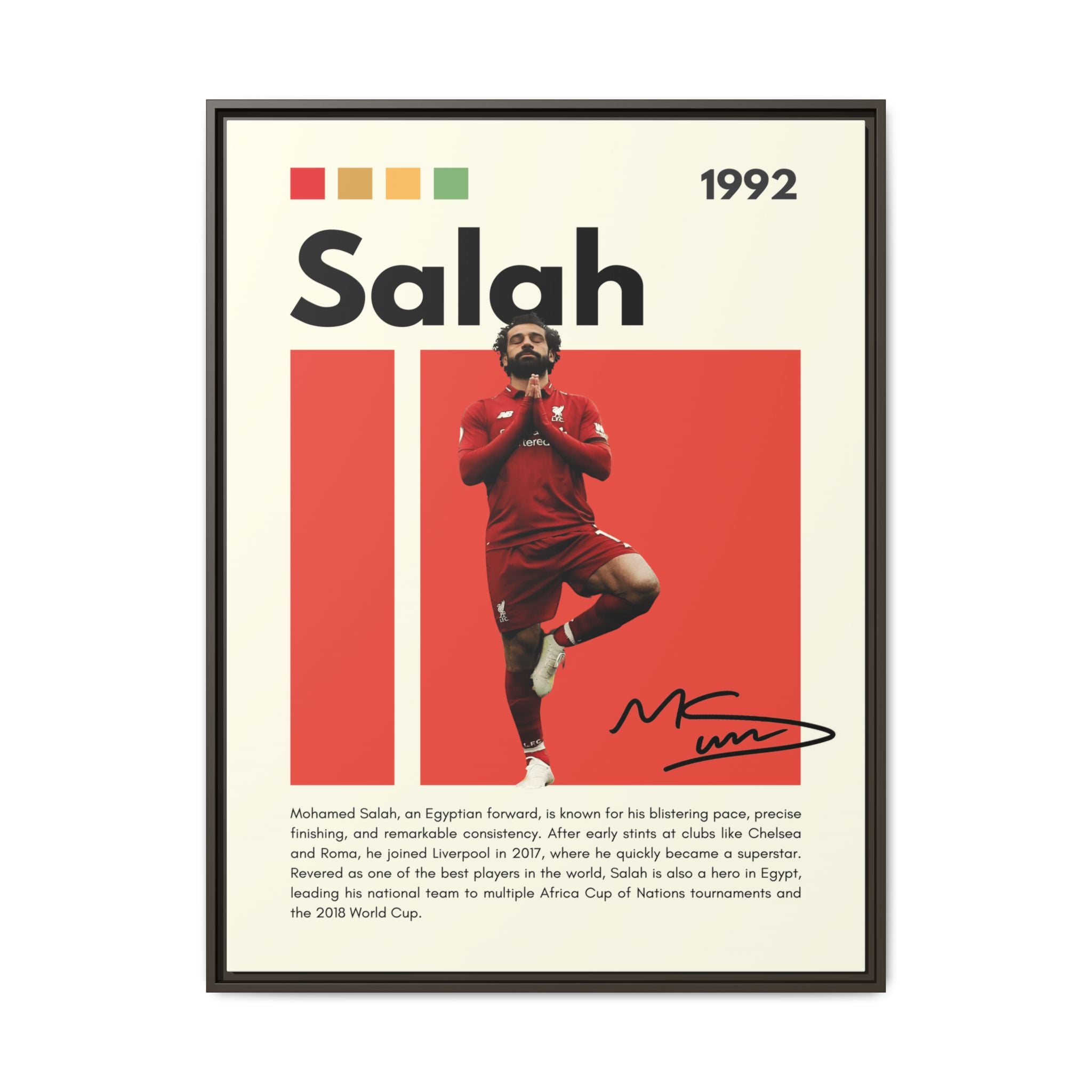 Mohamed Salah: Liverpool Legend
Egyptian King of Football
Salah's Blazing Red Journey
Iconic Forward - Canvas Wall Art