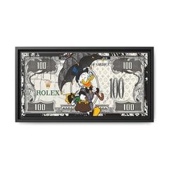 Duck Dynasty of Luxury: Pop Art Fashion Icon, Disney Meets High-End Branding, Urban Street Art Elegance - Canvas Wall Art