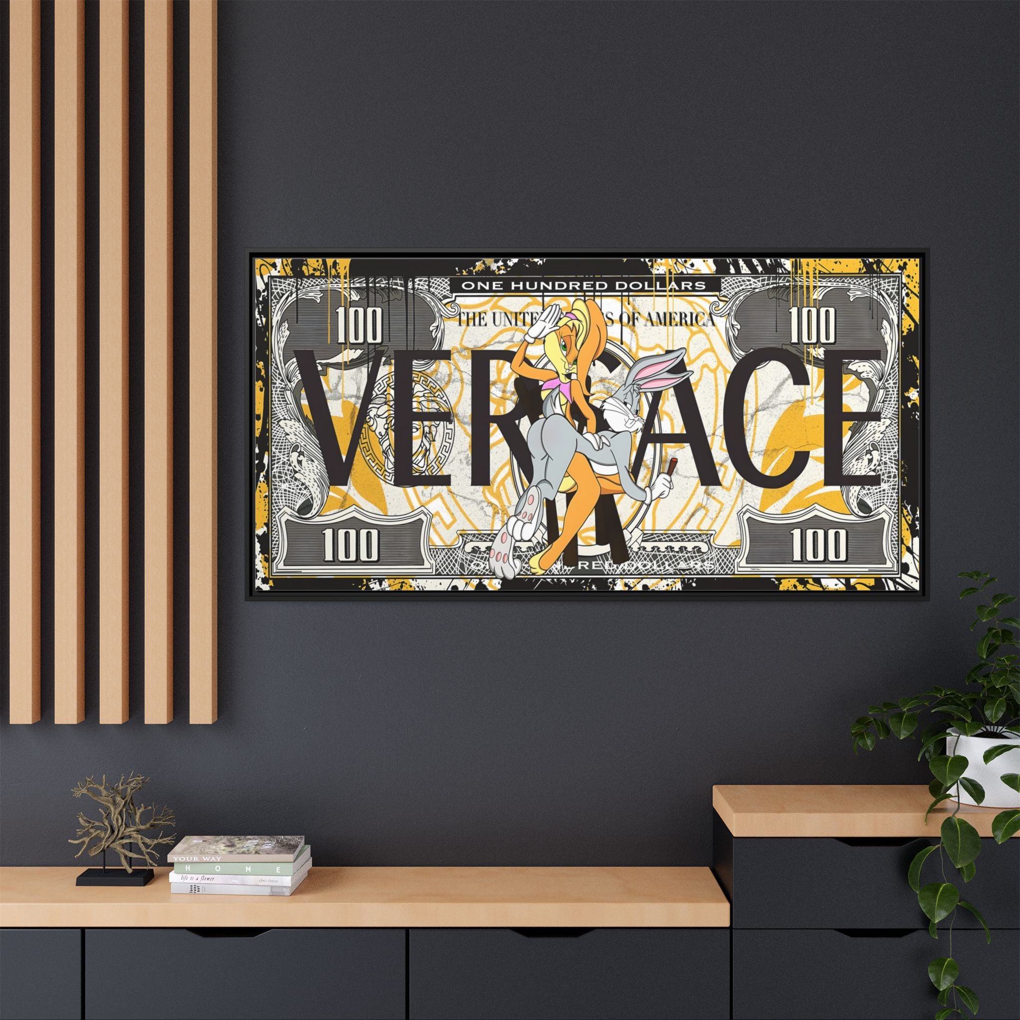 Bunny Benjamins: Pop Art Currency Remix, Looney Tunes Luxury Reimagined - Canvas Wall Art