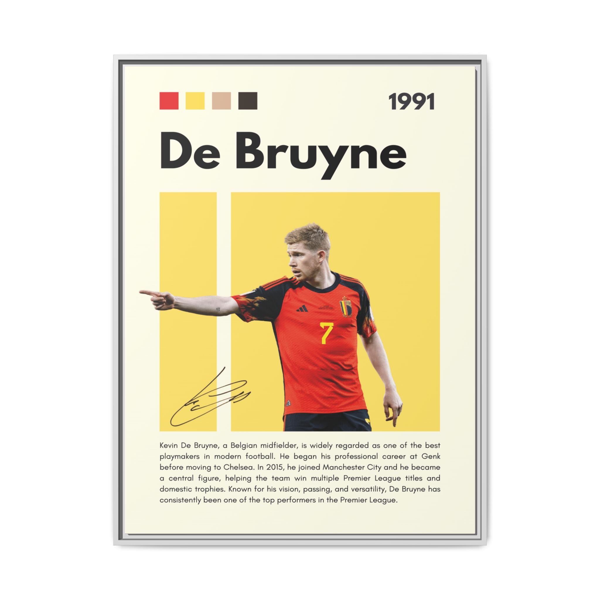 De Bruyne: Football's Maestro - Canvas Wall Art