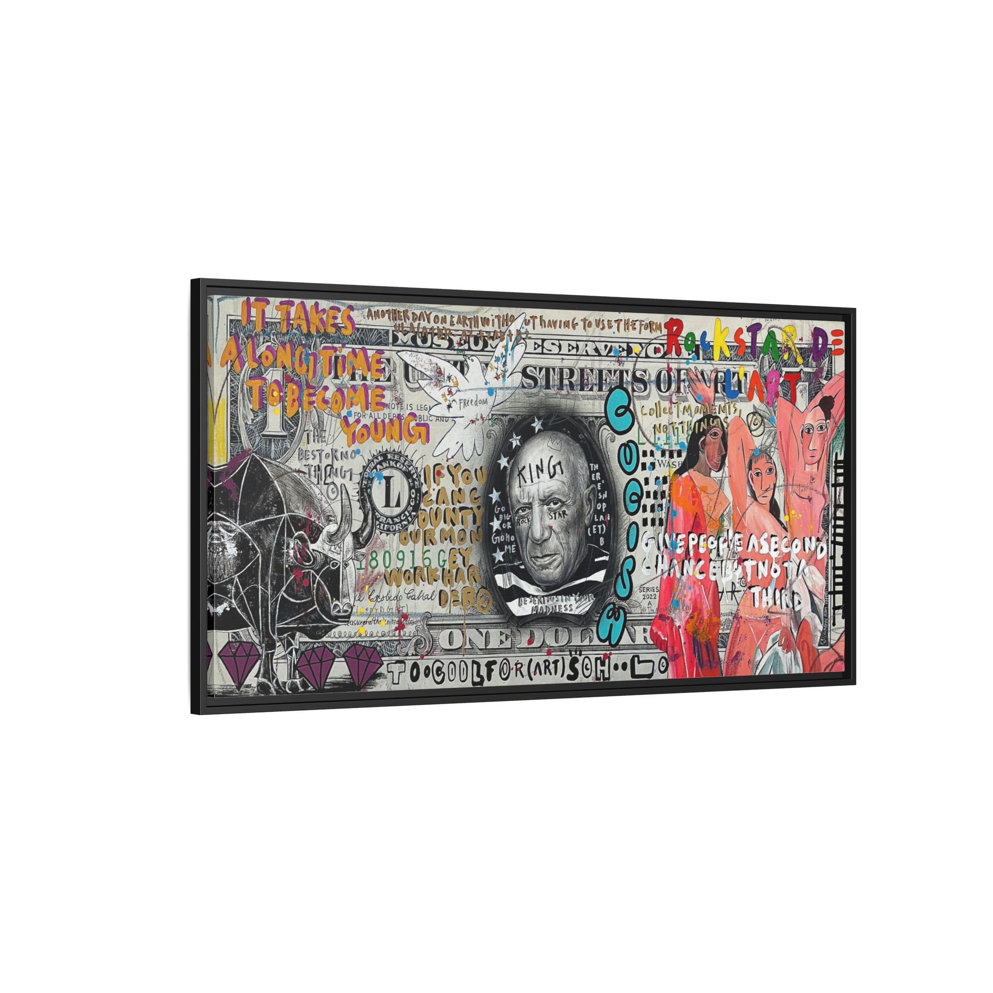 Cultural Remix: Pop Art Portrait, Street Art Legacy, Contemporary Expression - Canvas Wall Art