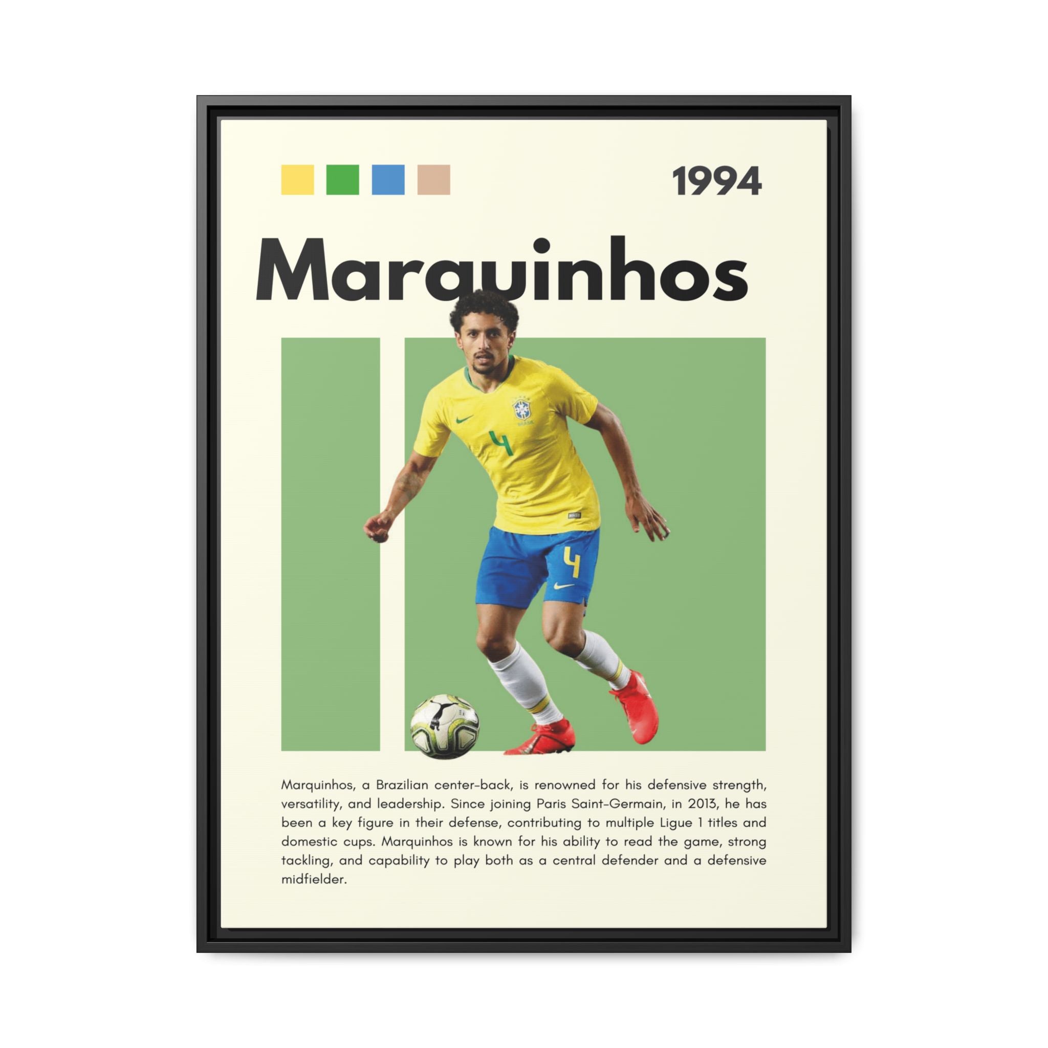 Marquinhos: Defensive Maestro - Canvas Wall Art