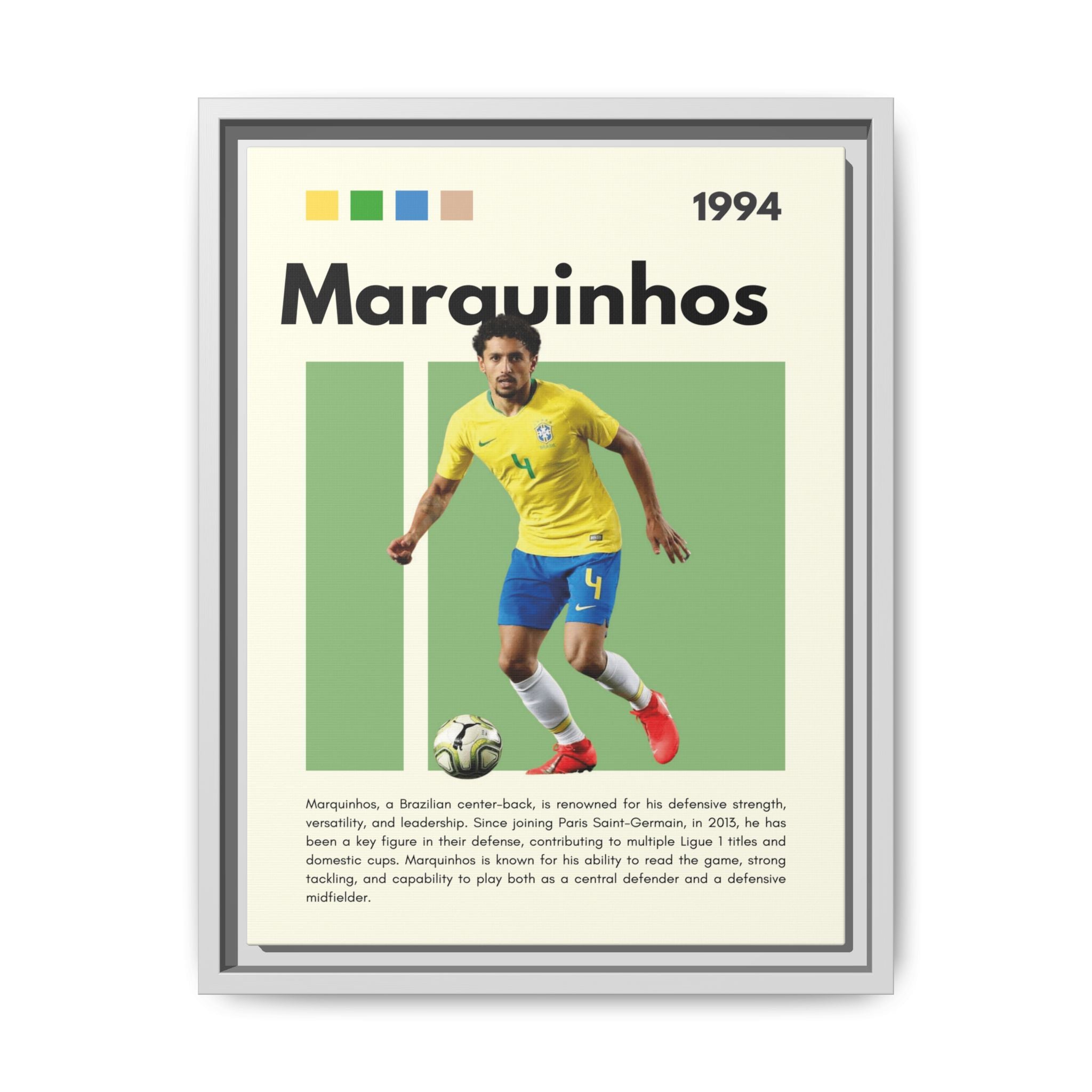 Marquinhos: Defensive Maestro - Canvas Wall Art