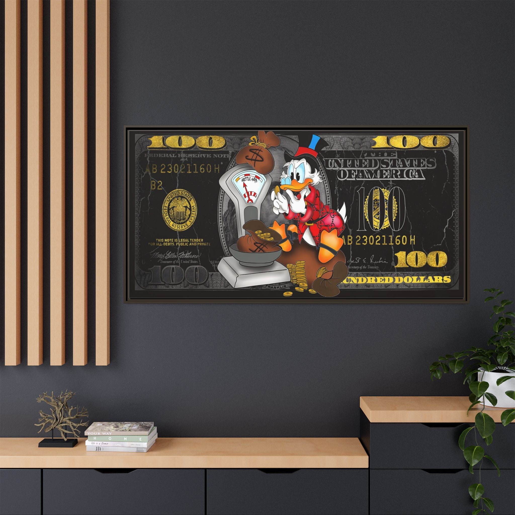 Wealth of Imagination: Disney Pop Art Economics, Financial Whimsy Visualization - Canvas Wall Art