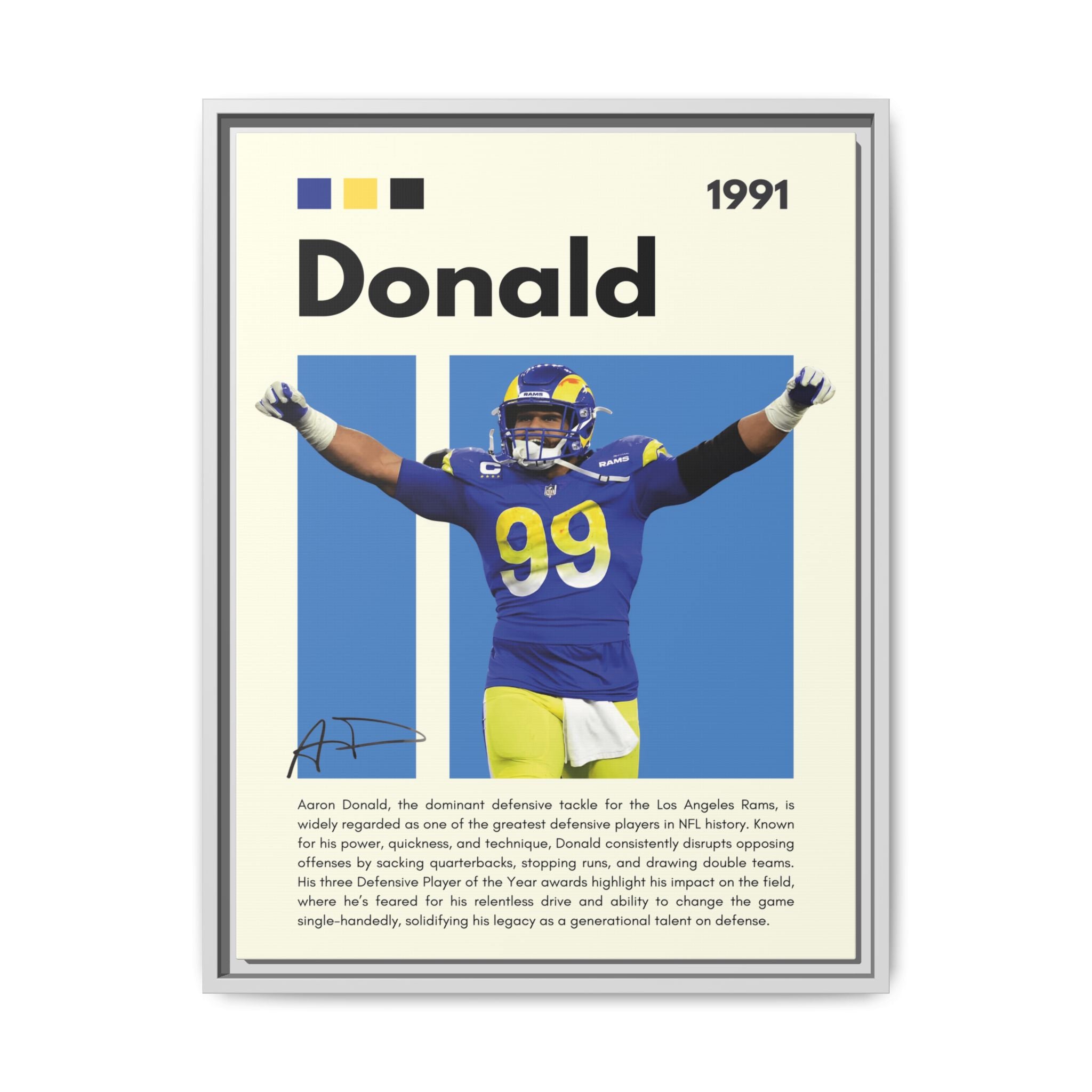 Aaron Donald: Rams Defensive Powerhouse - Canvas Wall Art