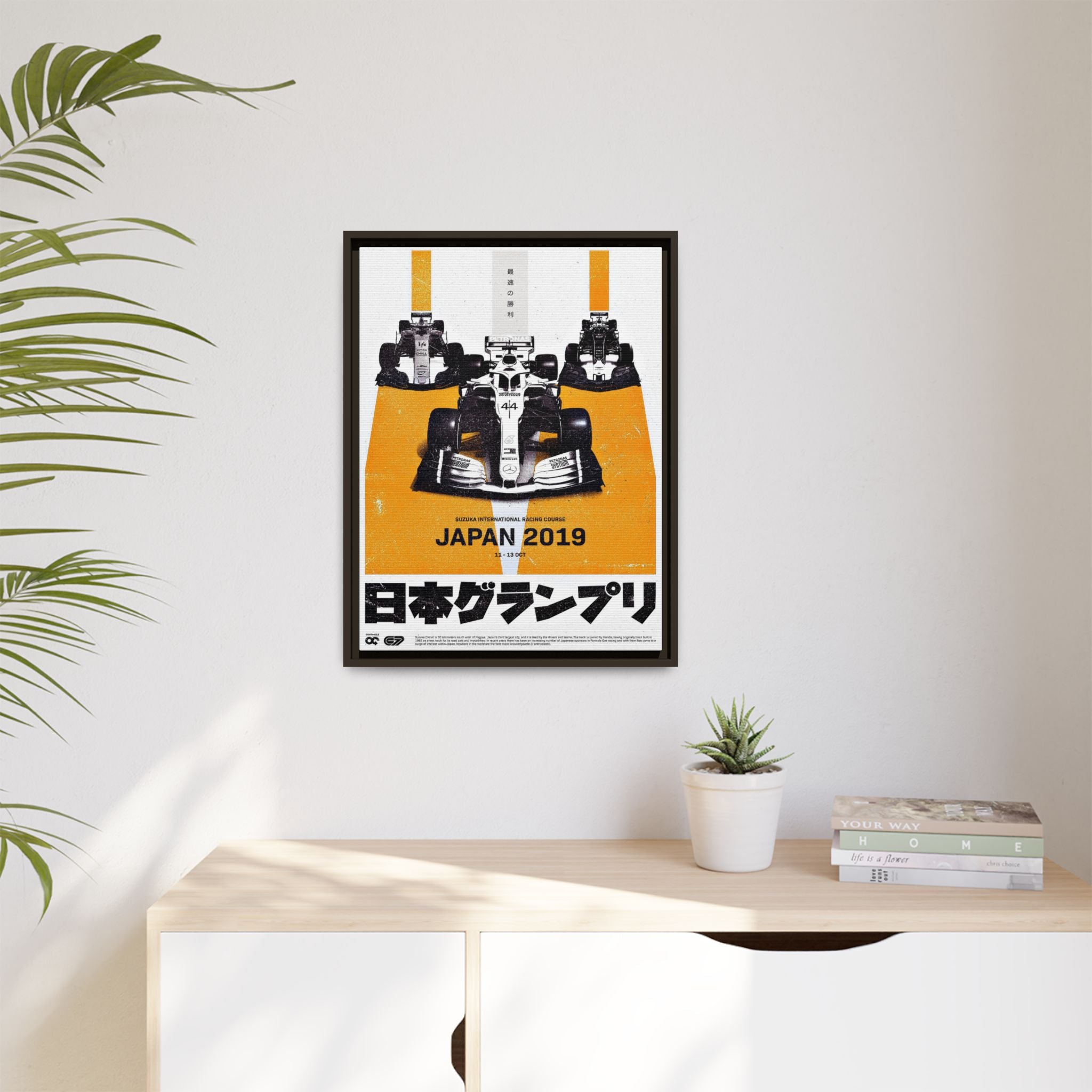 Suzuka Speed Symphony: Japanese Grand Prix 2019 Racing Poster, Motorsport Design Artistry - Canvas Wall Art