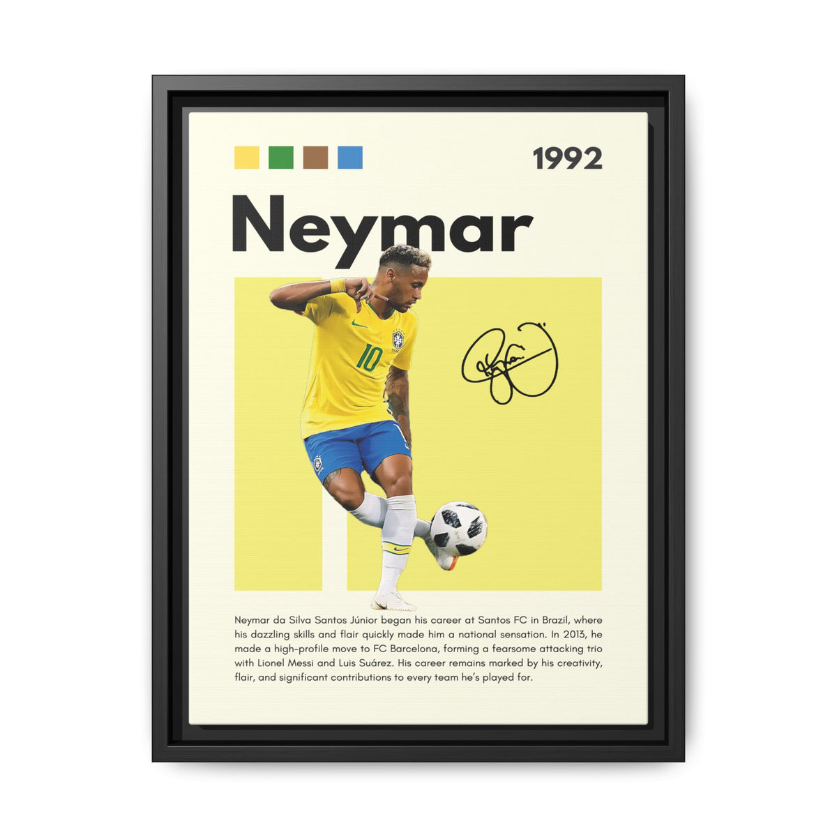 Neymar's Golden Moment - Canvas Wall Art