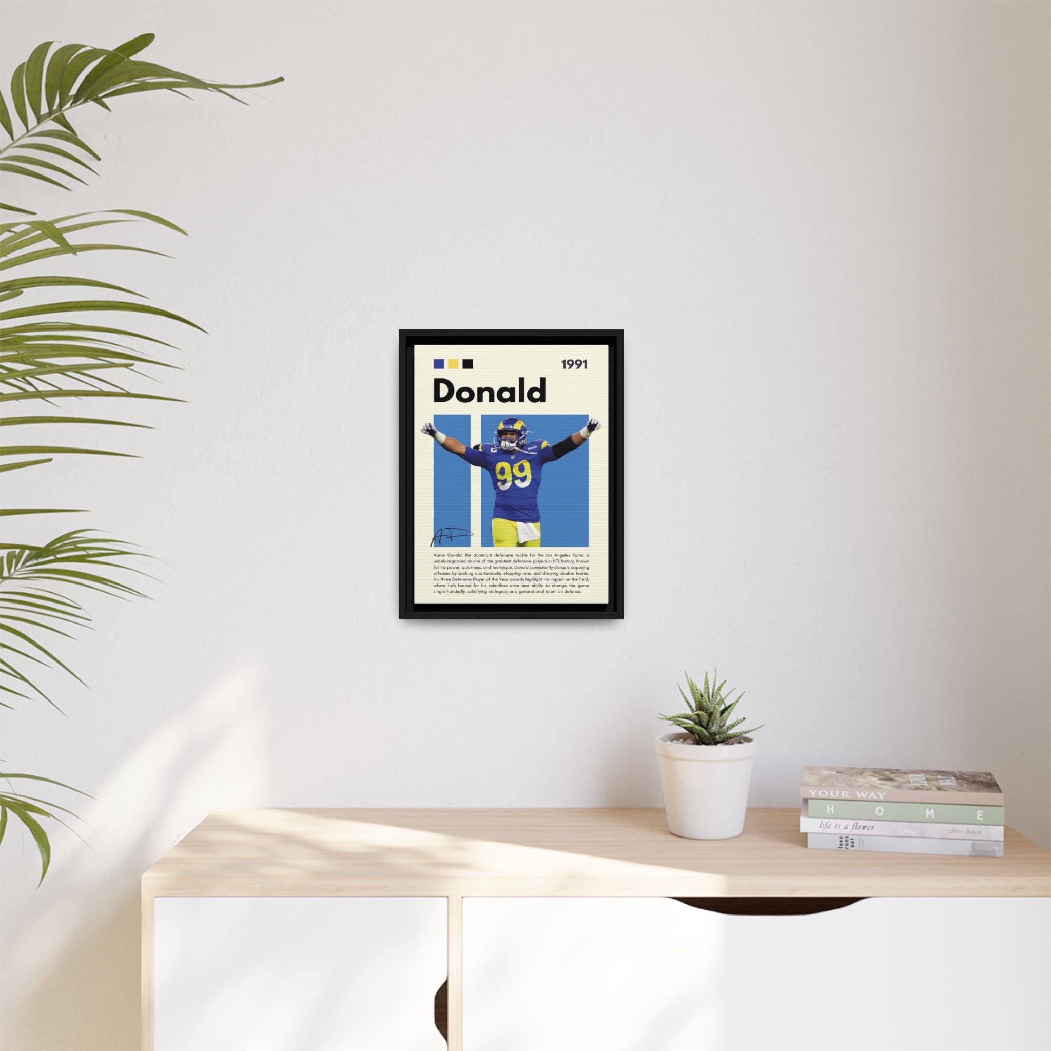 Aaron Donald: Rams Defensive Powerhouse - Canvas Wall Art