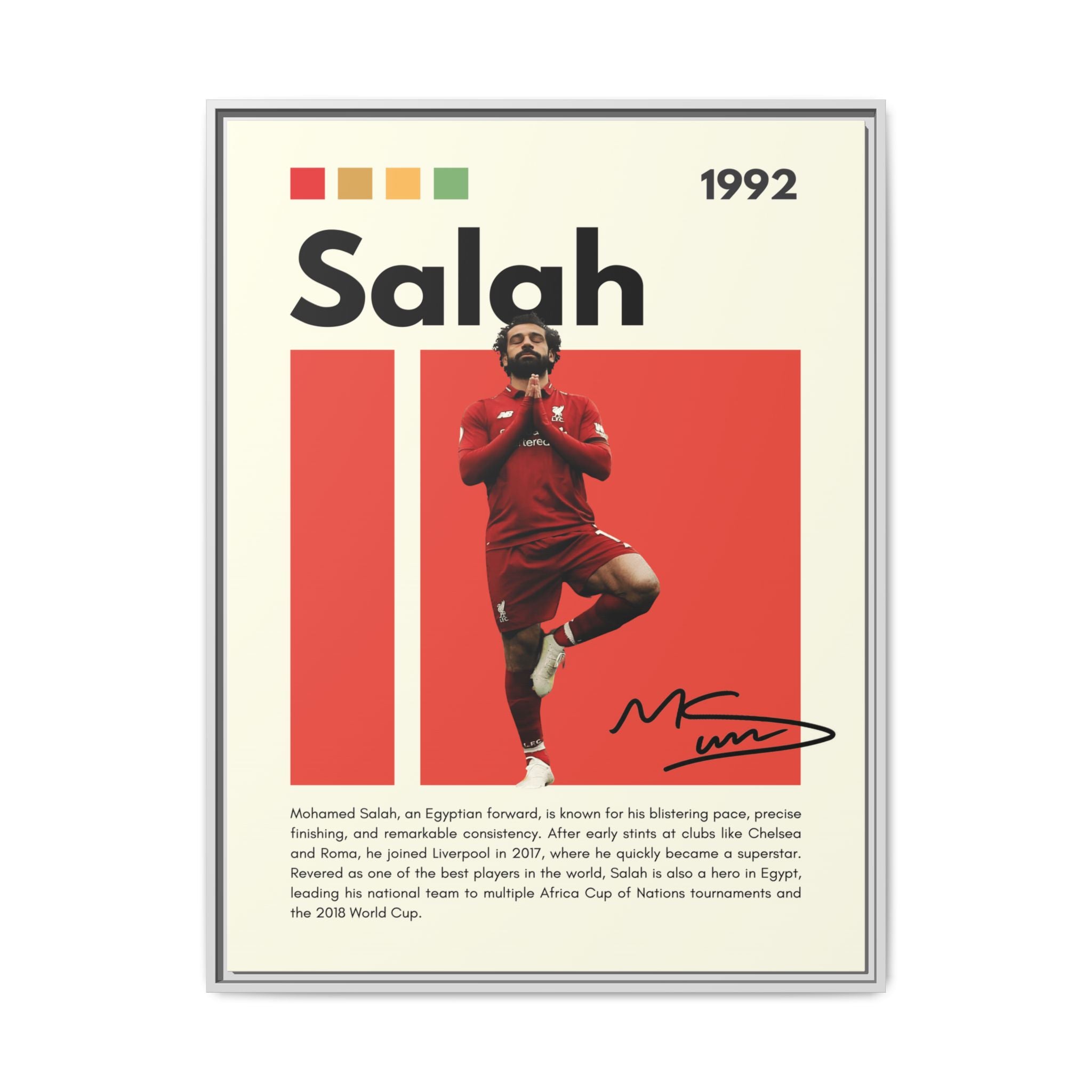 Mohamed Salah: Liverpool Legend
Egyptian King of Football
Salah's Blazing Red Journey
Iconic Forward - Canvas Wall Art