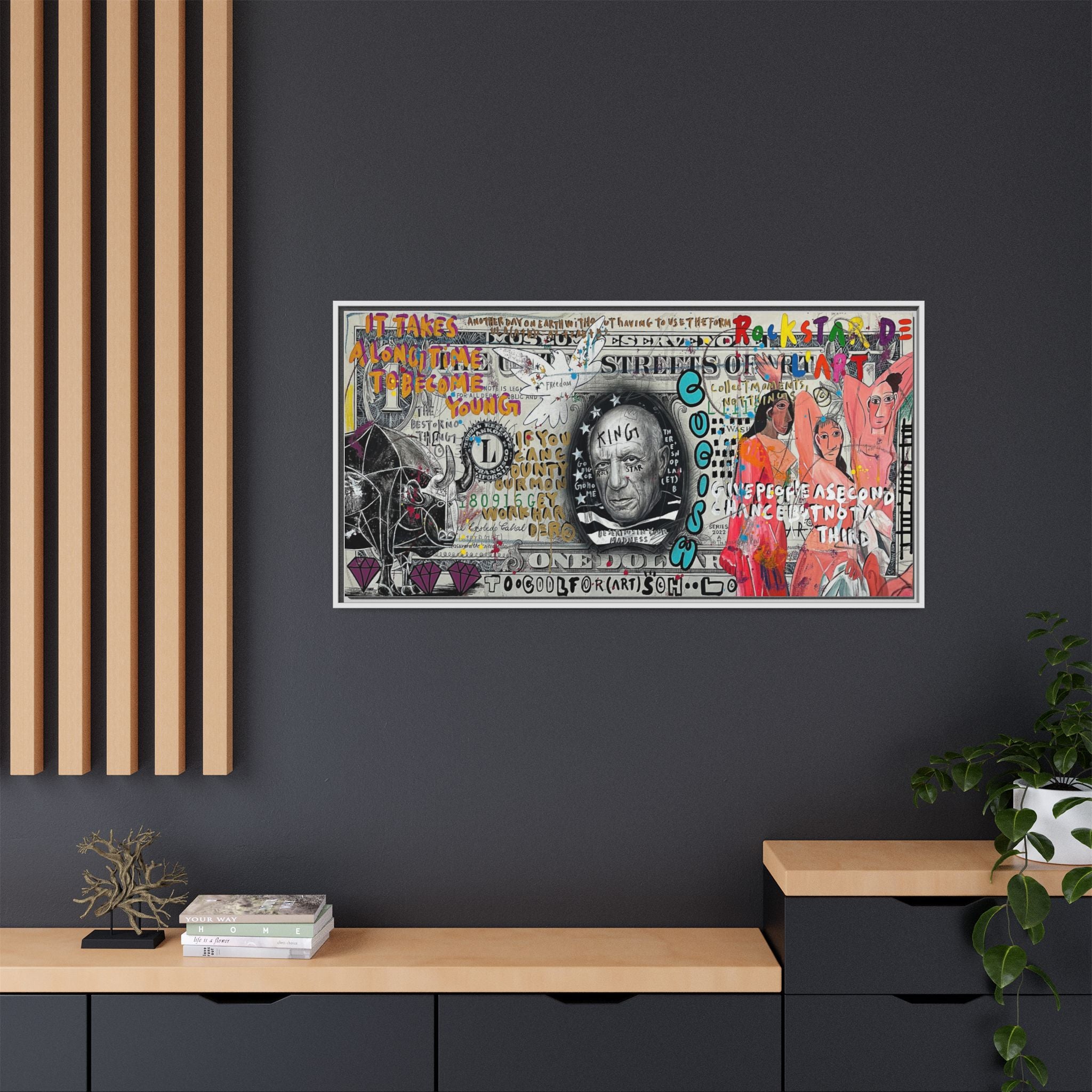Cultural Remix: Pop Art Portrait, Street Art Legacy, Contemporary Expression - Canvas Wall Art