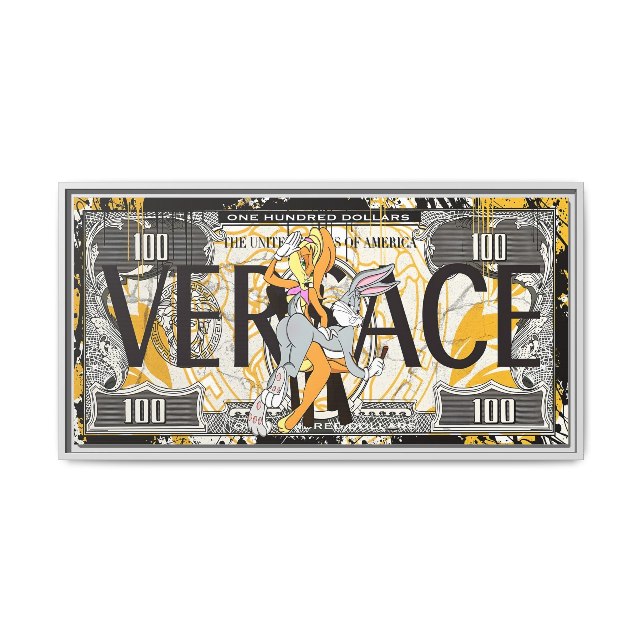 Bunny Benjamins: Pop Art Currency Remix, Looney Tunes Luxury Reimagined - Canvas Wall Art