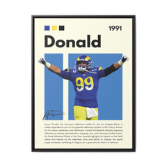 Aaron Donald: Rams Defensive Powerhouse - Canvas Wall Art