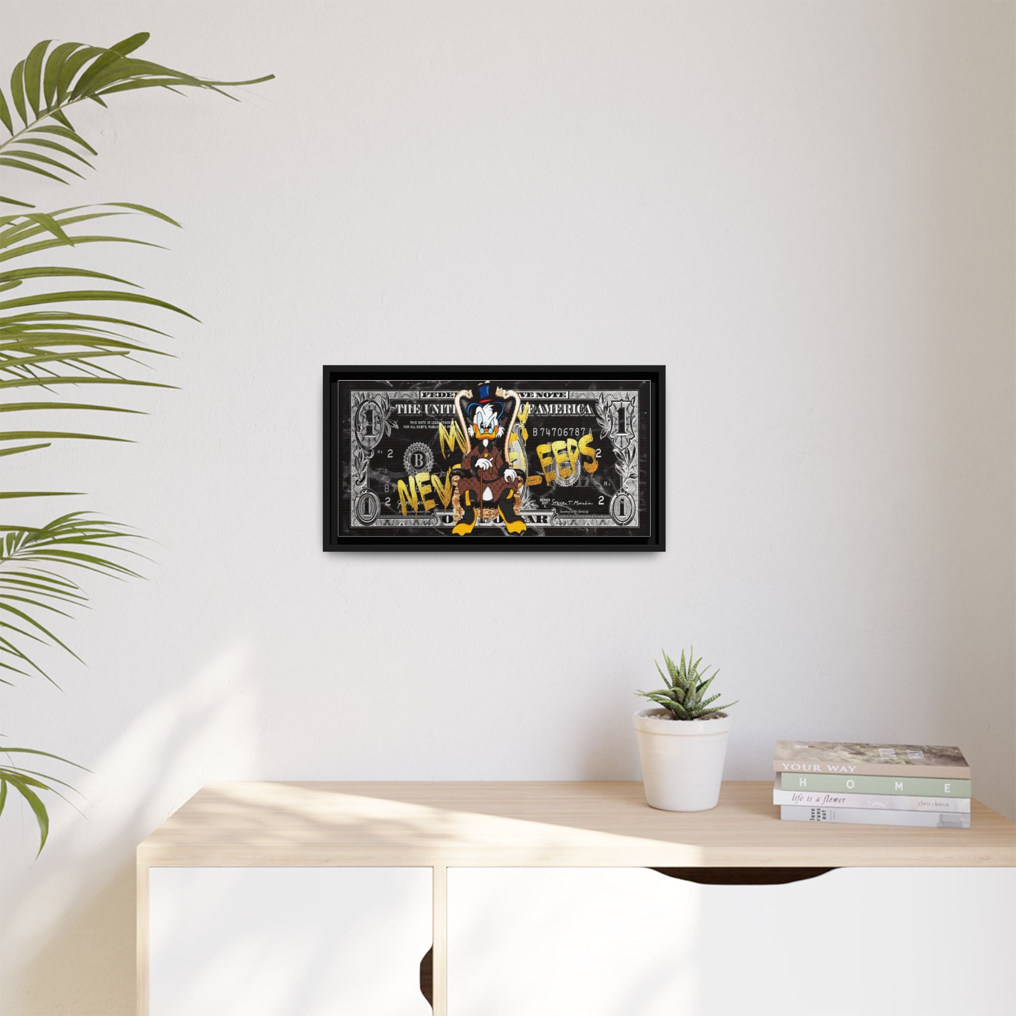 Feds and Feathers: Pop Art Currency Remix, Cartoon Financial Commentary - Canvas Wall Art