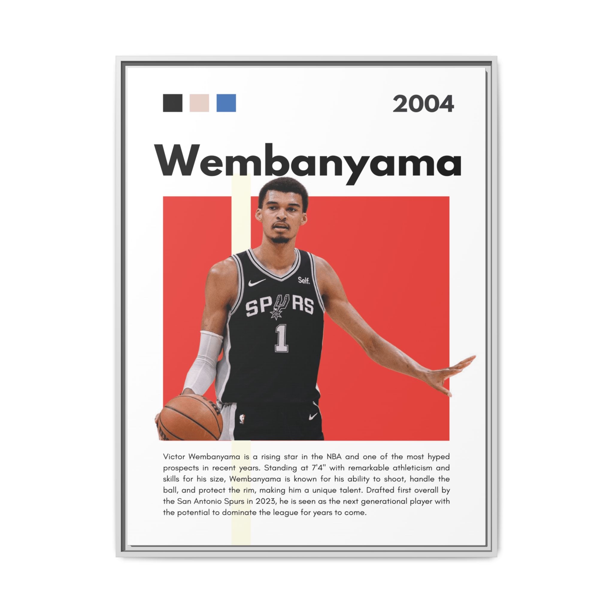 Wembanyama Rising - Canvas Wall Art