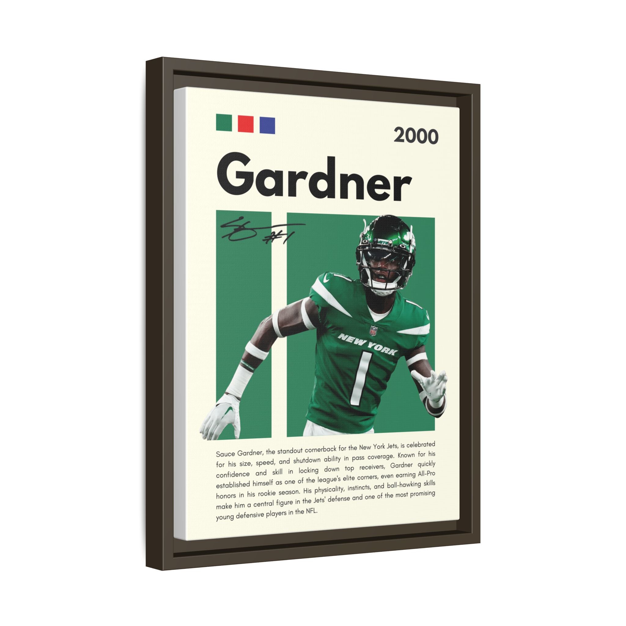 Sauce Gardner: Defensive Dynamo - Canvas Wall Art