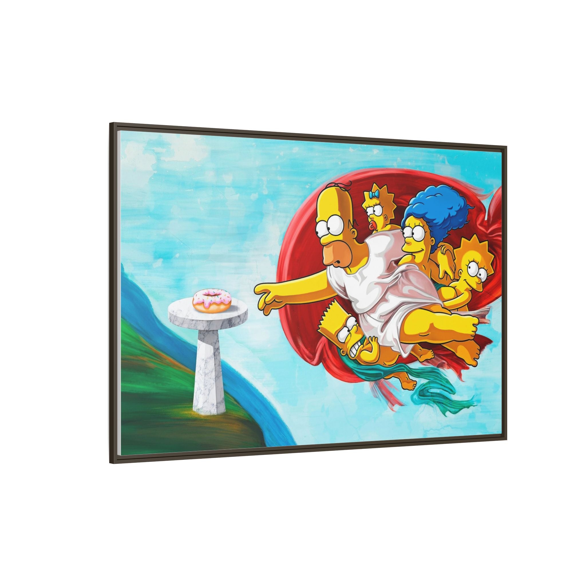 The Simpsons' Last Supper: Pop Culture Parody, Da Vinci Reimagined, Animated Comedy Masterpiece - Canvas Wall Art