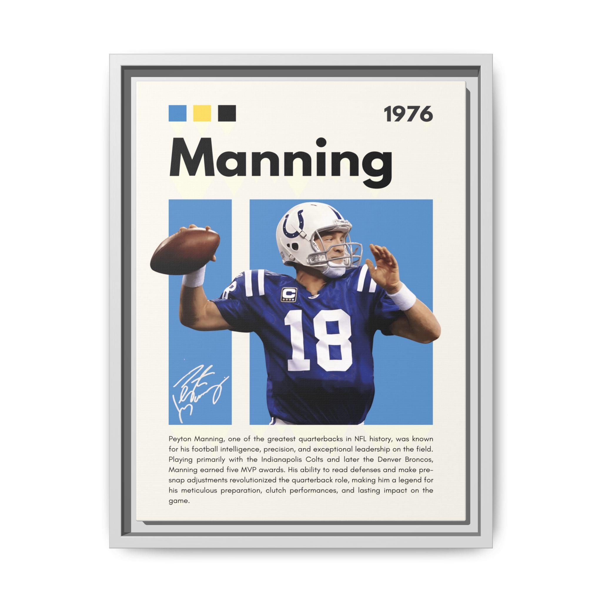 Peyton Manning: Gridiron Genius - Canvas Wall Art