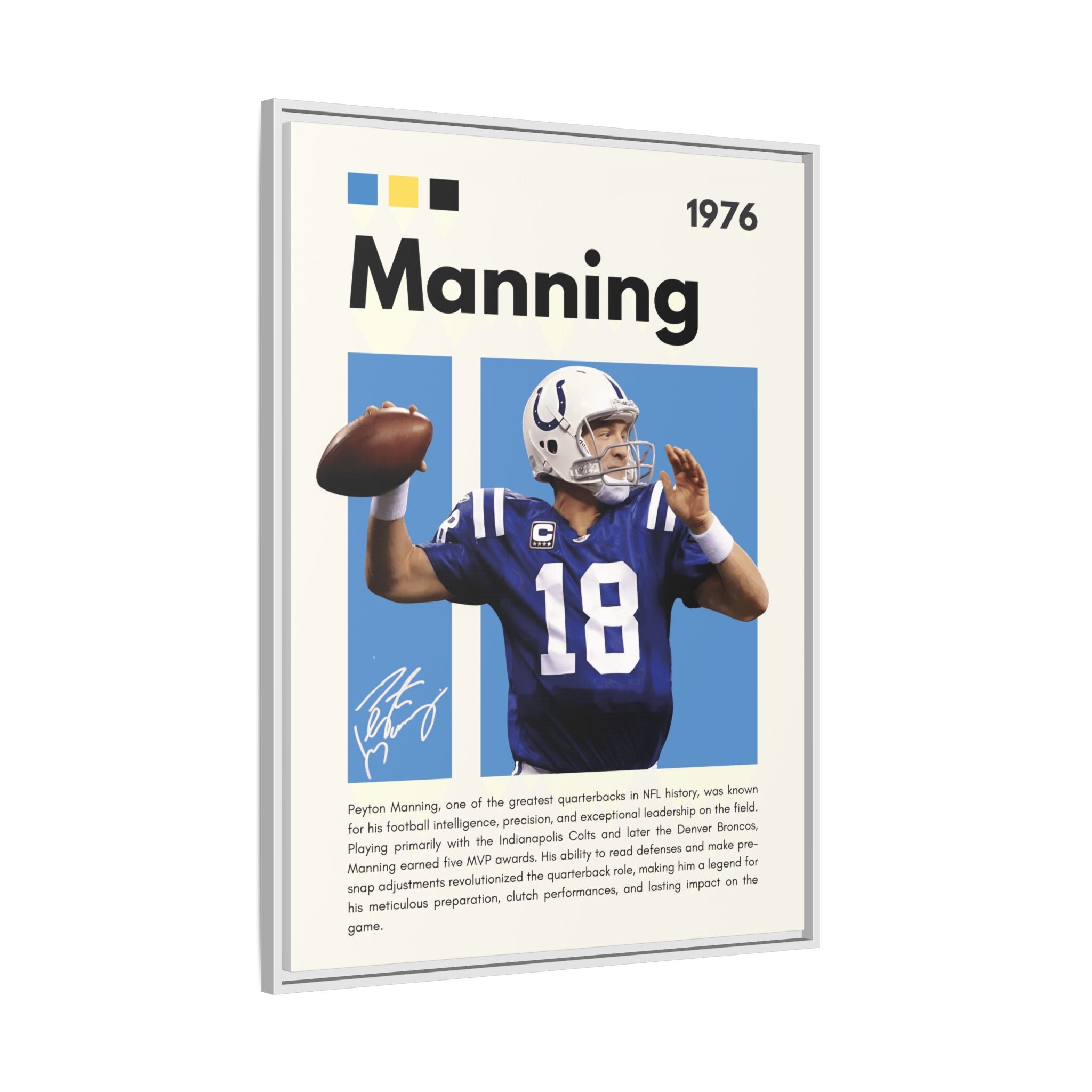 Peyton Manning: Gridiron Genius - Canvas Wall Art