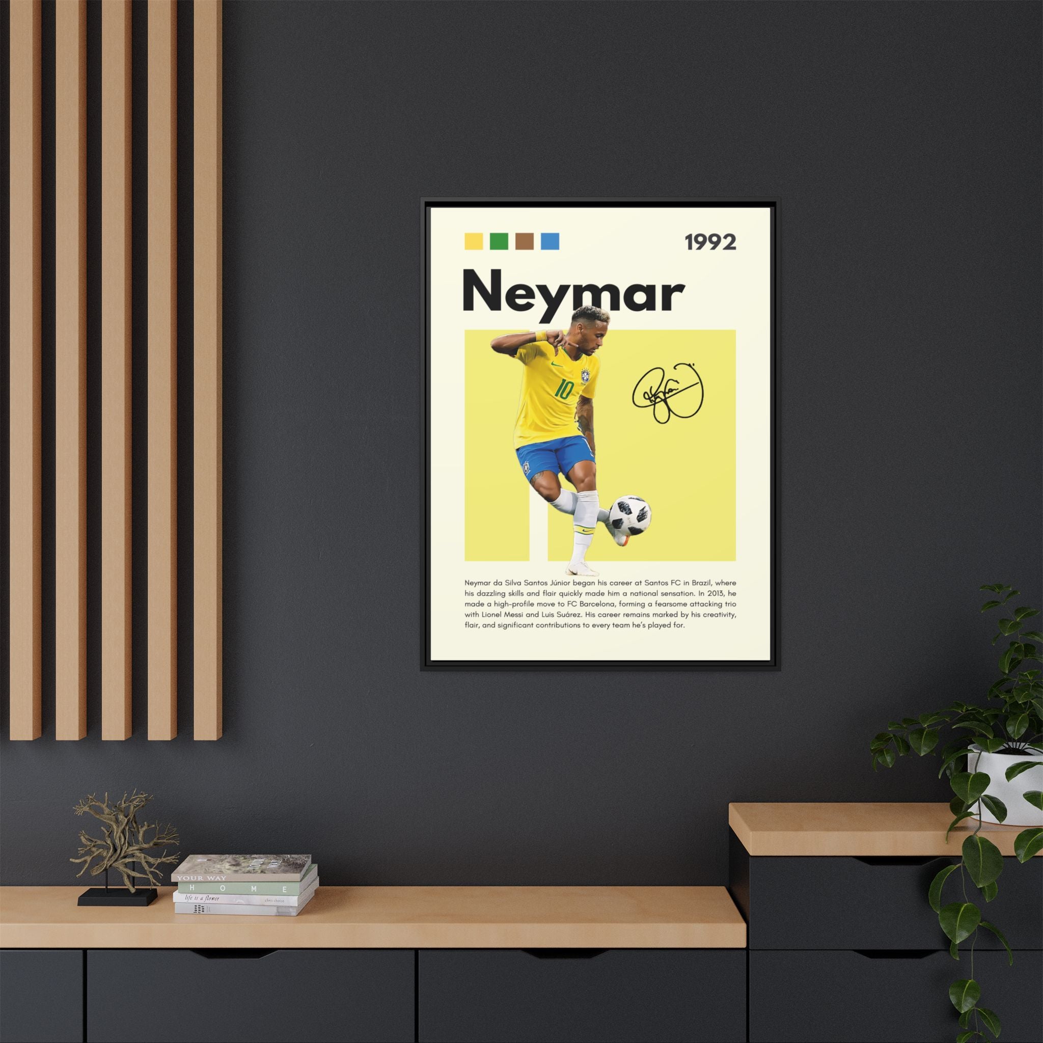 Neymar's Golden Moment - Canvas Wall Art