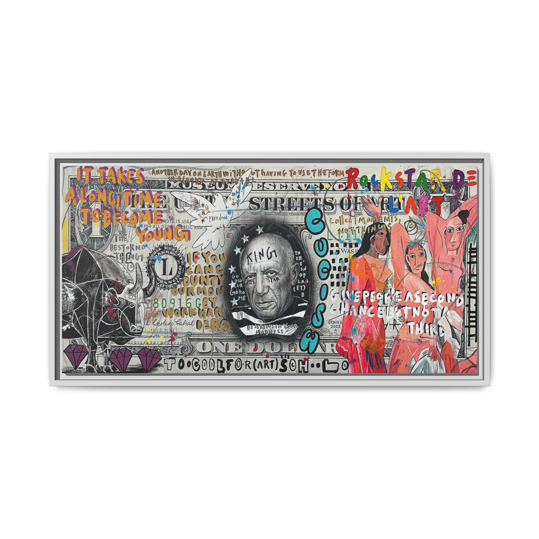 Cultural Remix: Pop Art Portrait, Street Art Legacy, Contemporary Expression - Canvas Wall Art
