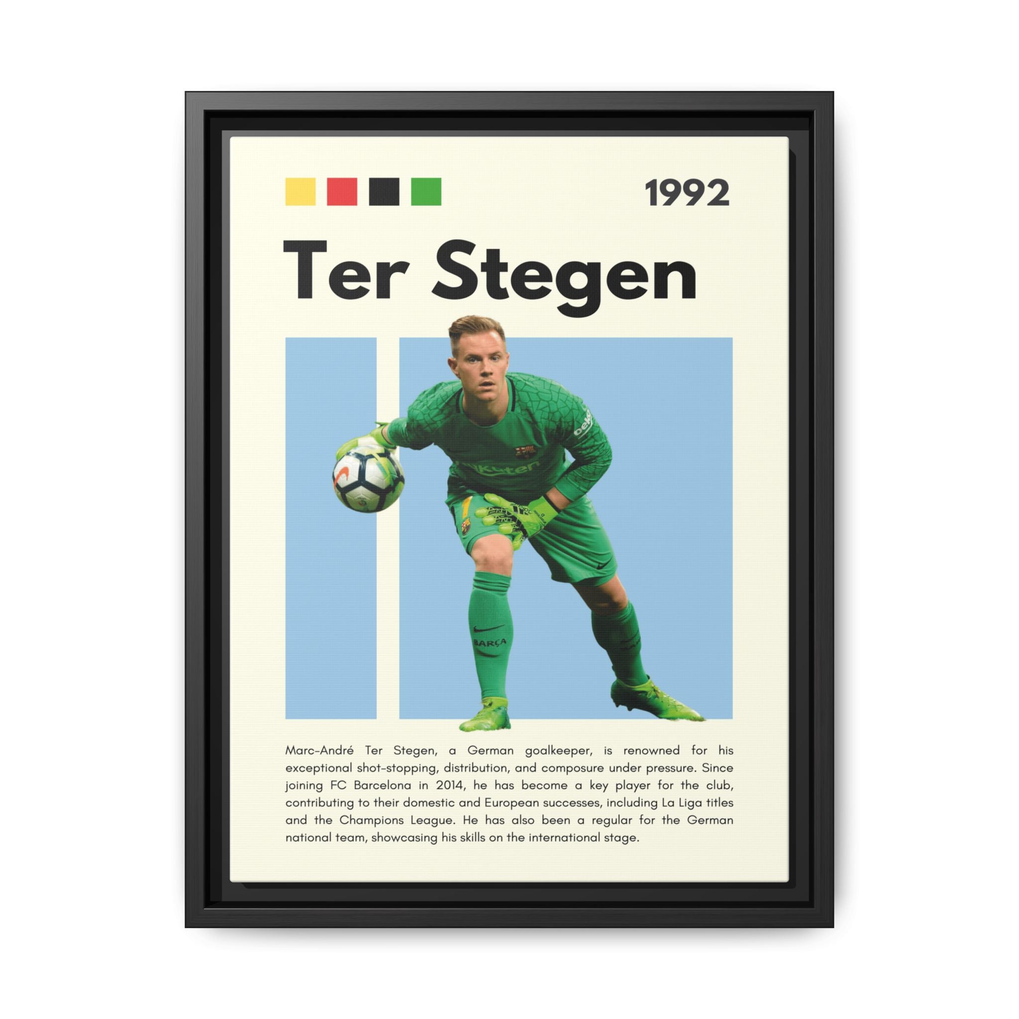 Ter Stegen: Guardian of Barcelona - Canvas Wall Art