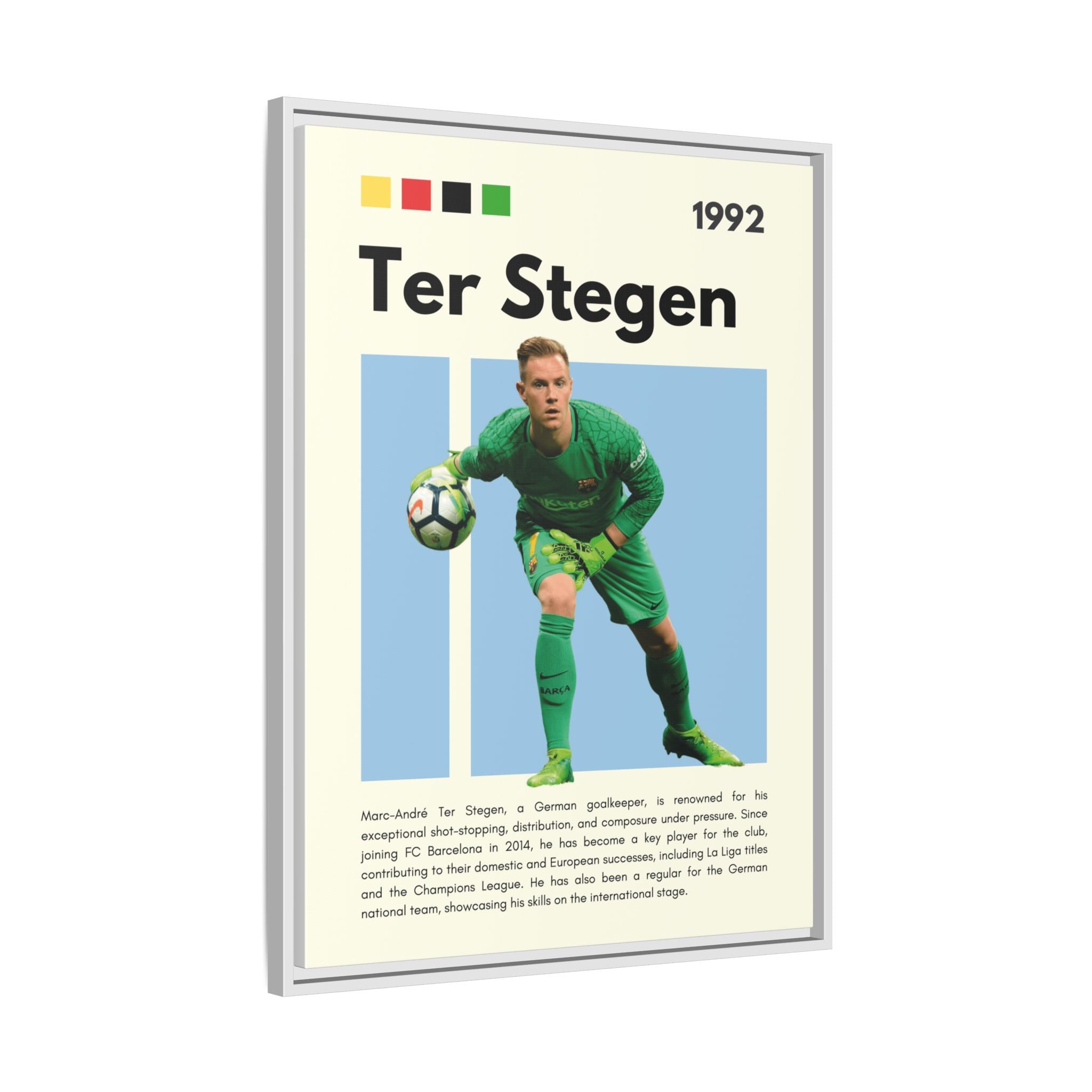 Ter Stegen: Guardian of Barcelona - Canvas Wall Art