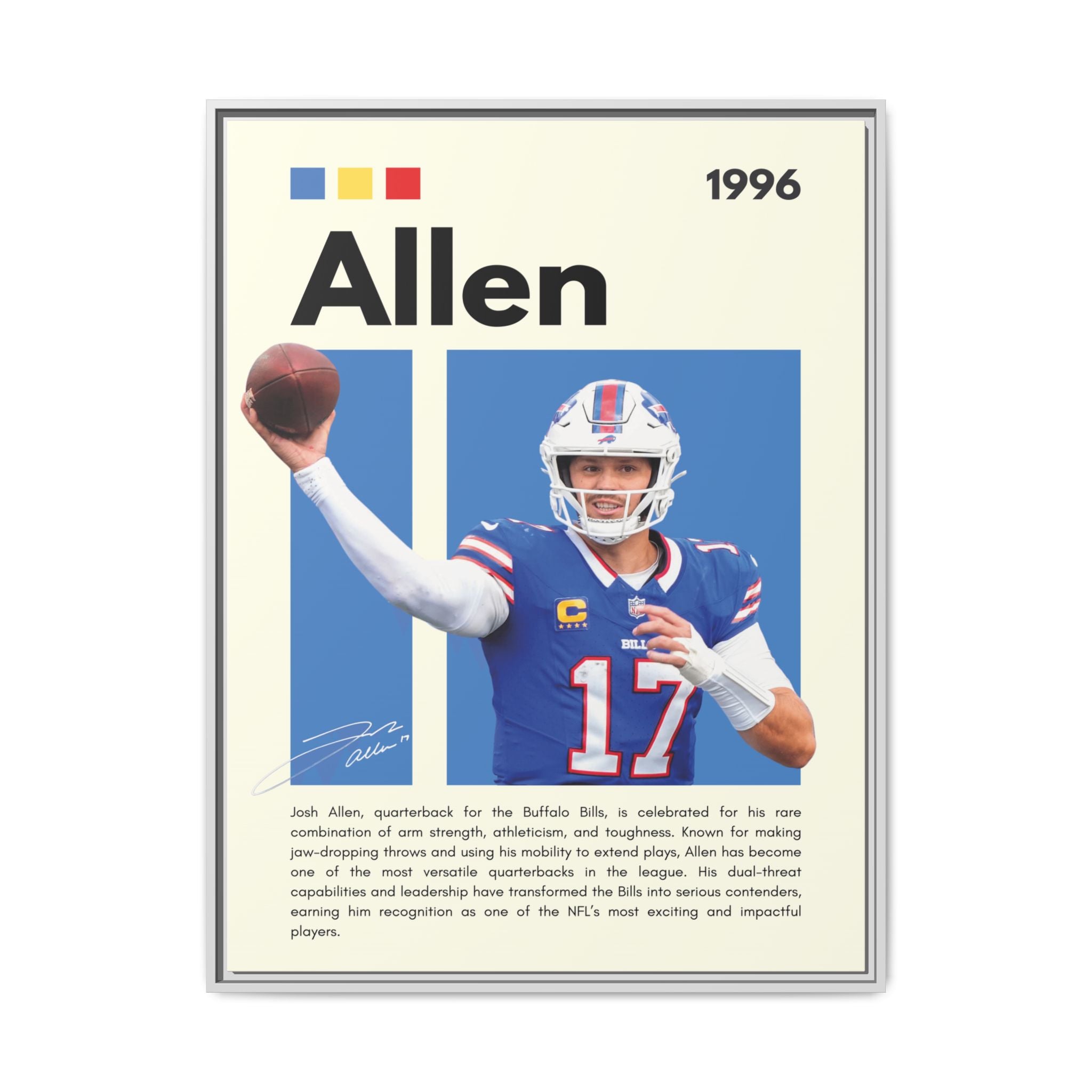 Josh Allen - Canvas Wall Art