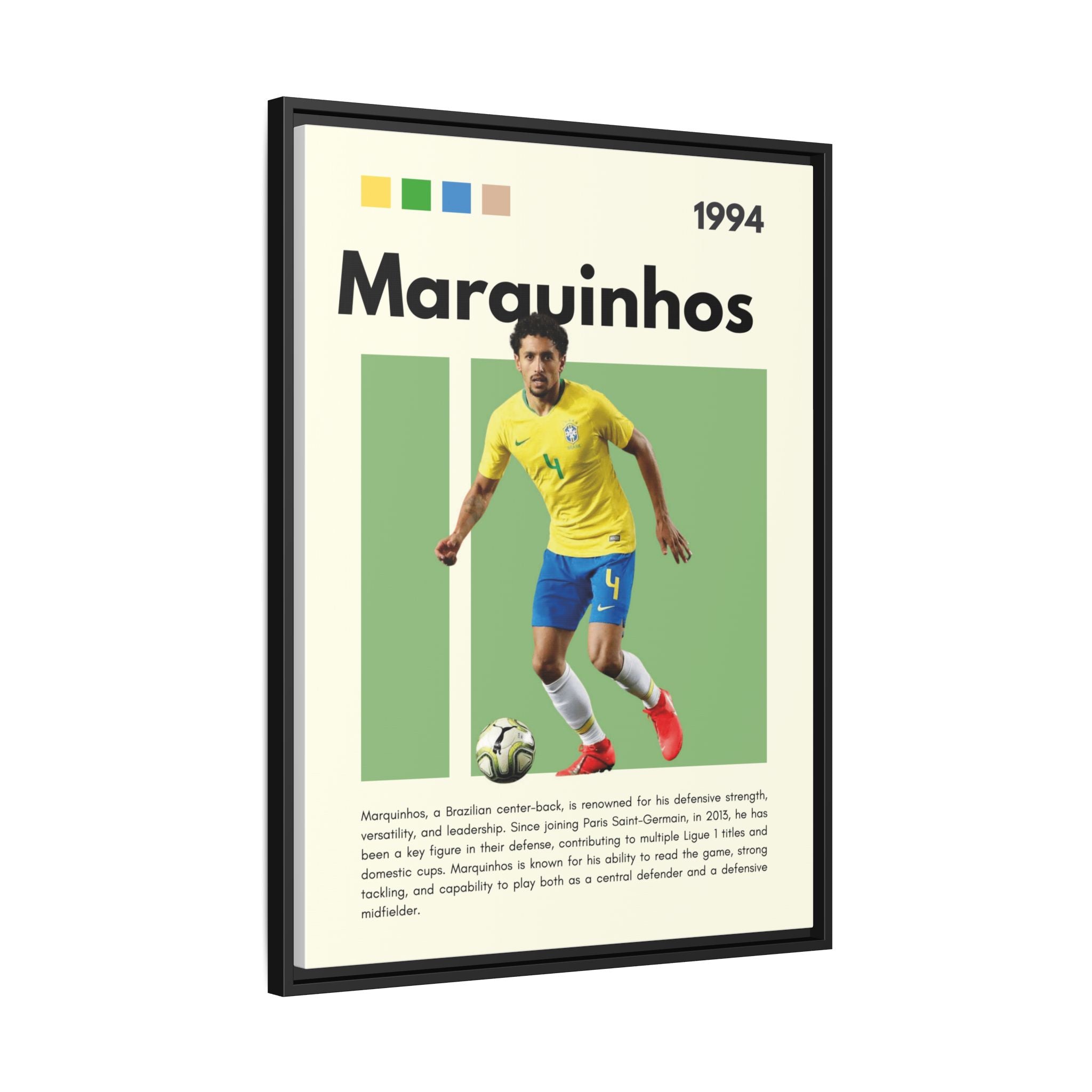 Marquinhos: Defensive Maestro - Canvas Wall Art