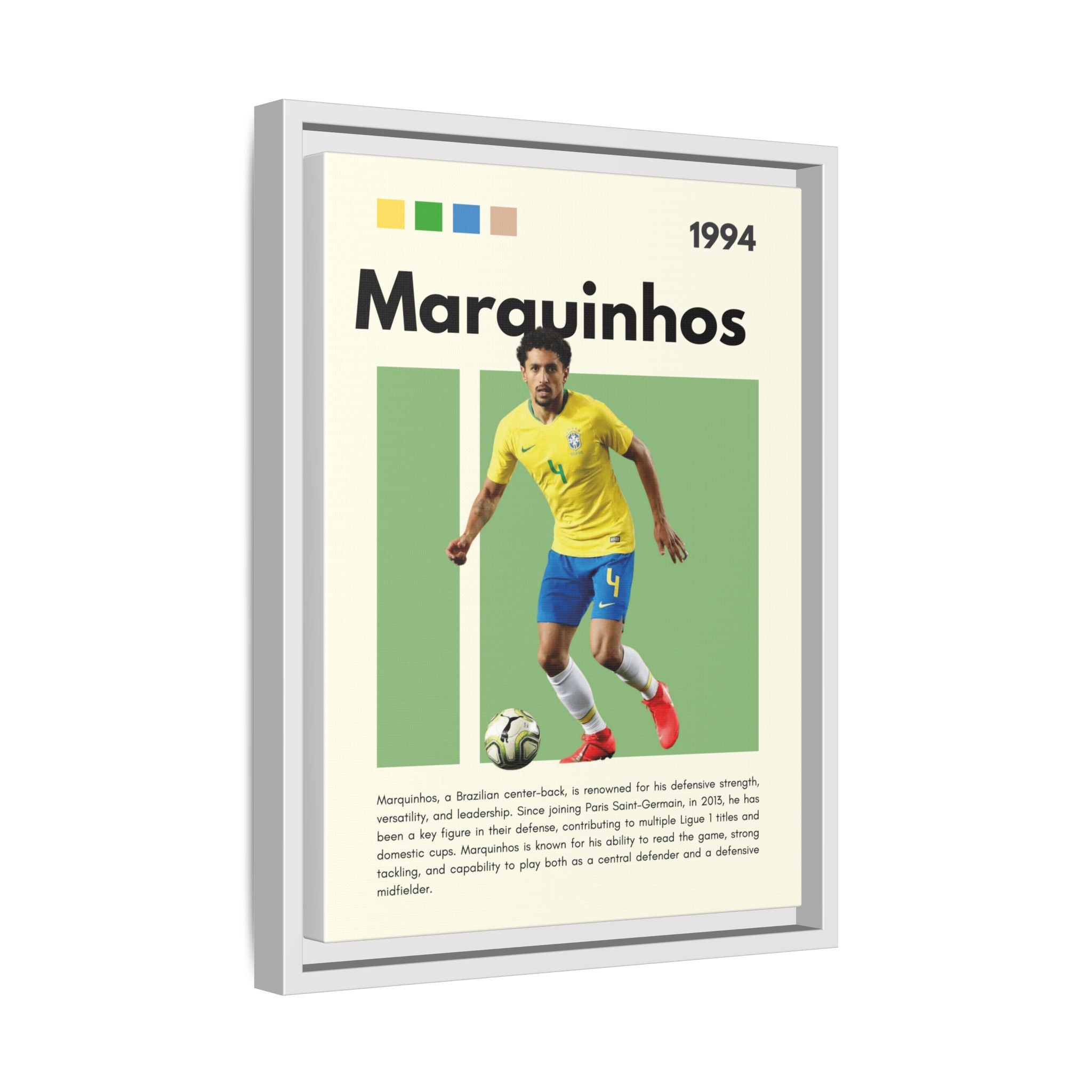 Marquinhos: Defensive Maestro - Canvas Wall Art