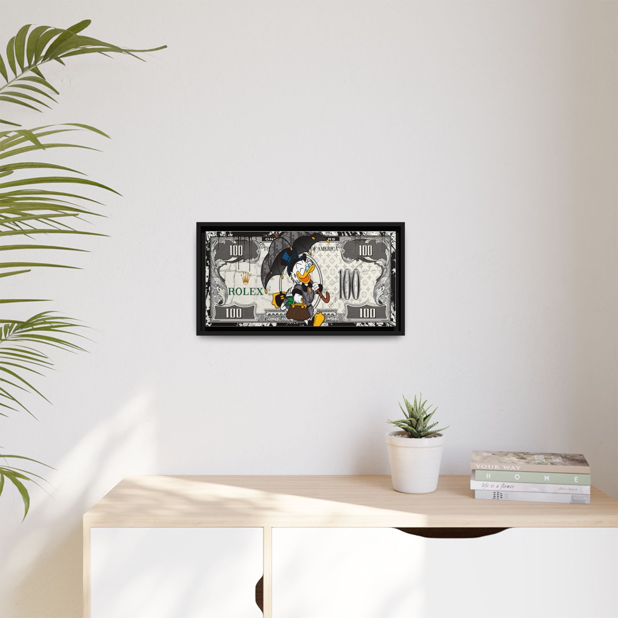 Duck Dynasty of Luxury: Pop Art Fashion Icon, Disney Meets High-End Branding, Urban Street Art Elegance - Canvas Wall Art