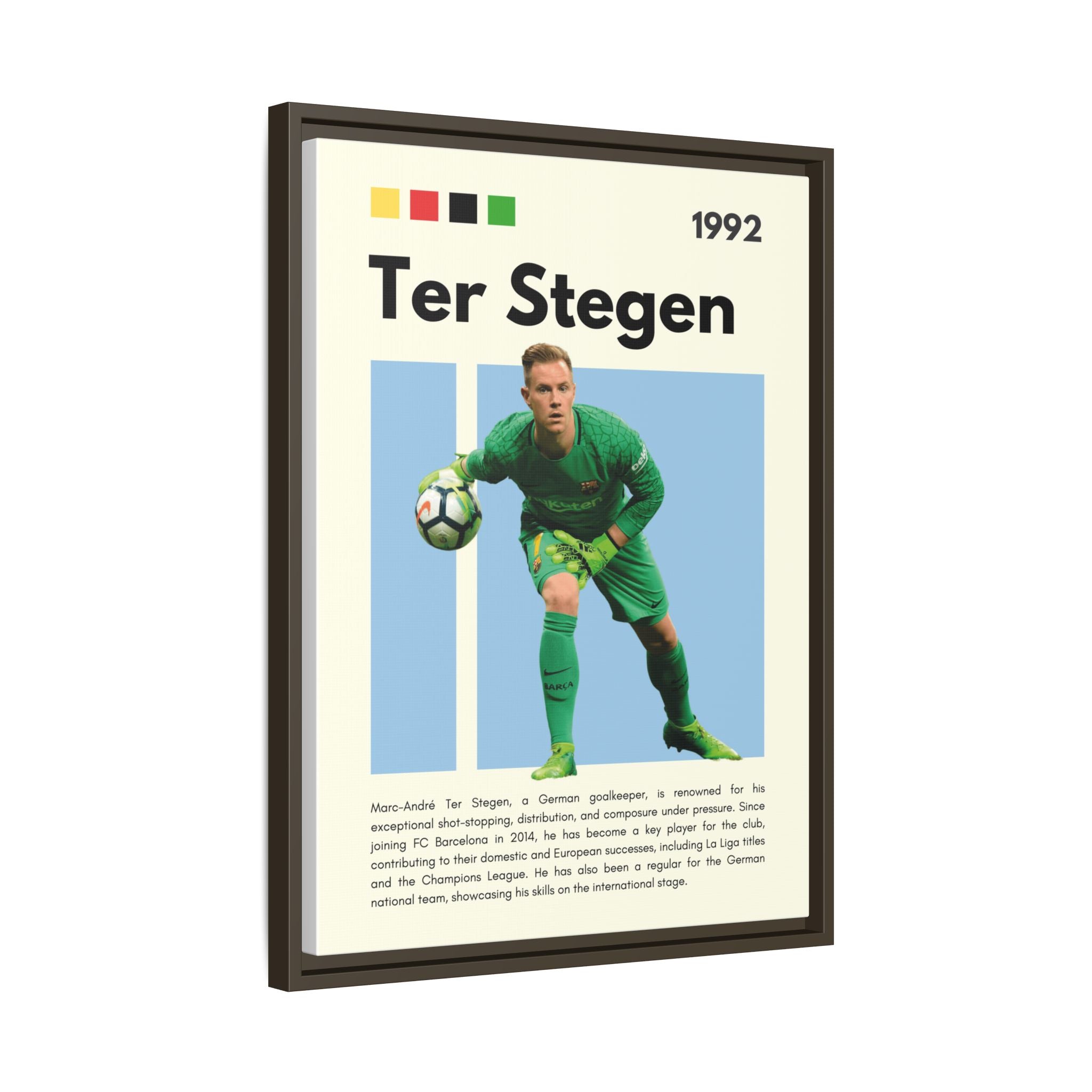 Ter Stegen: Guardian of Barcelona - Canvas Wall Art